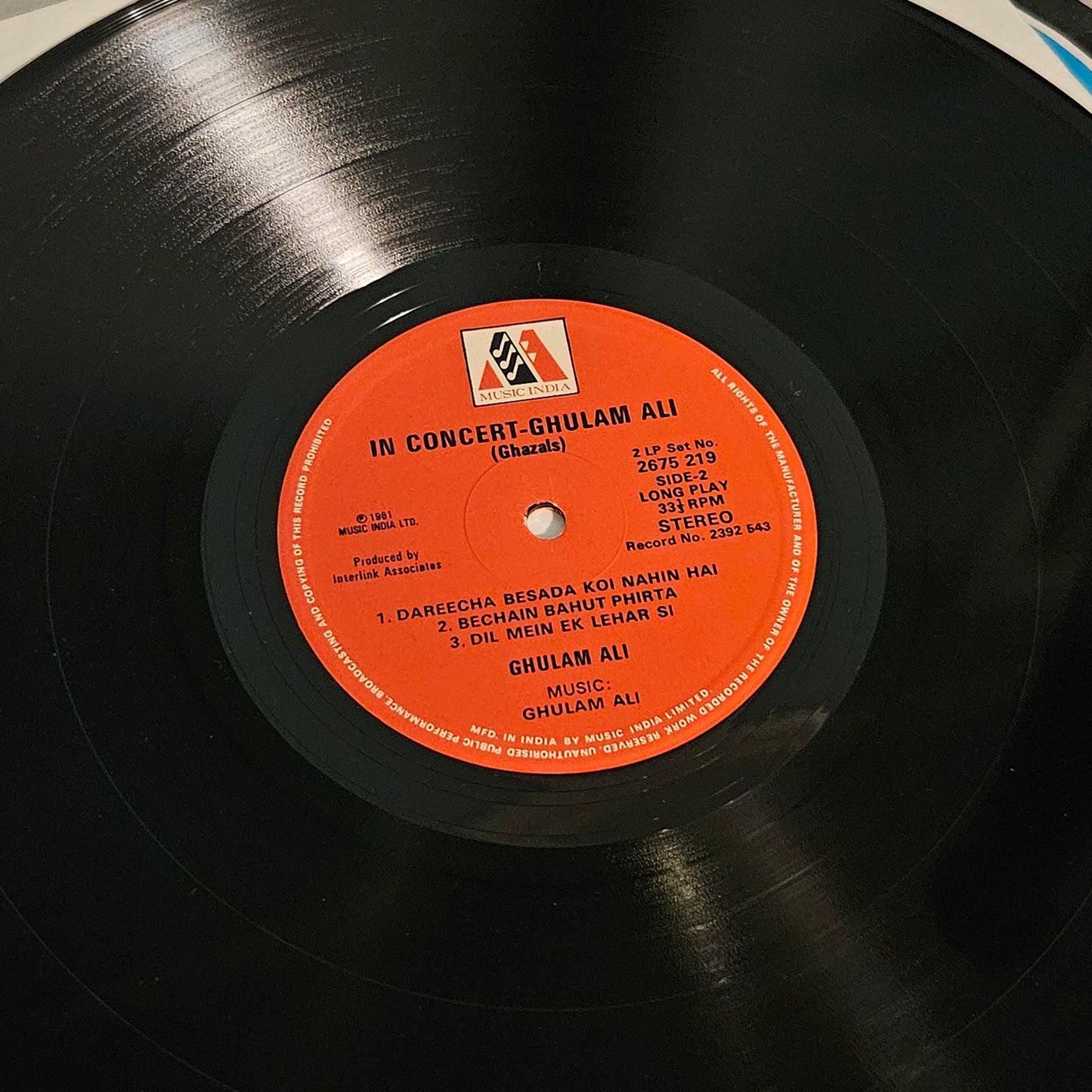 Ghulam ali in concert - 2 LP in Near mint