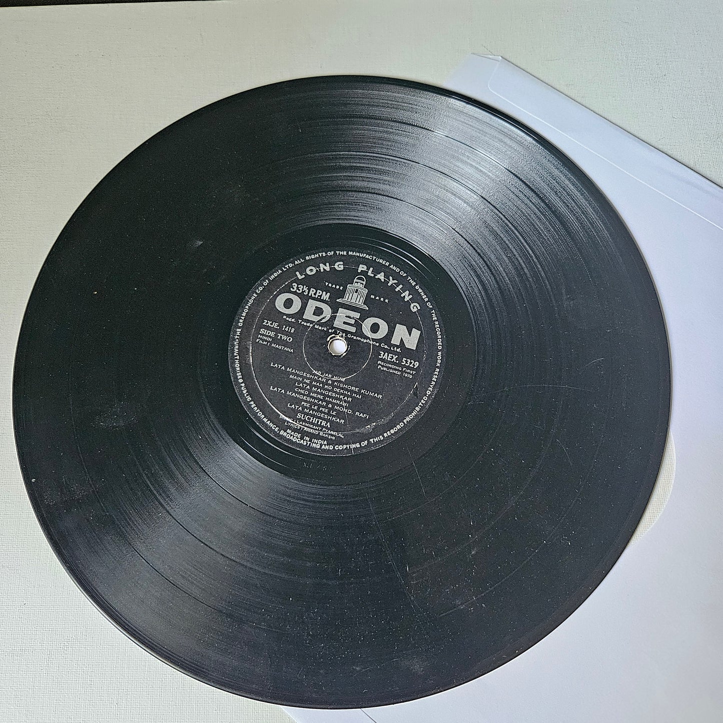 Mastana - 1st odeon Pressing - Music by Laxmikant Pyarelal in VG(90% condition)