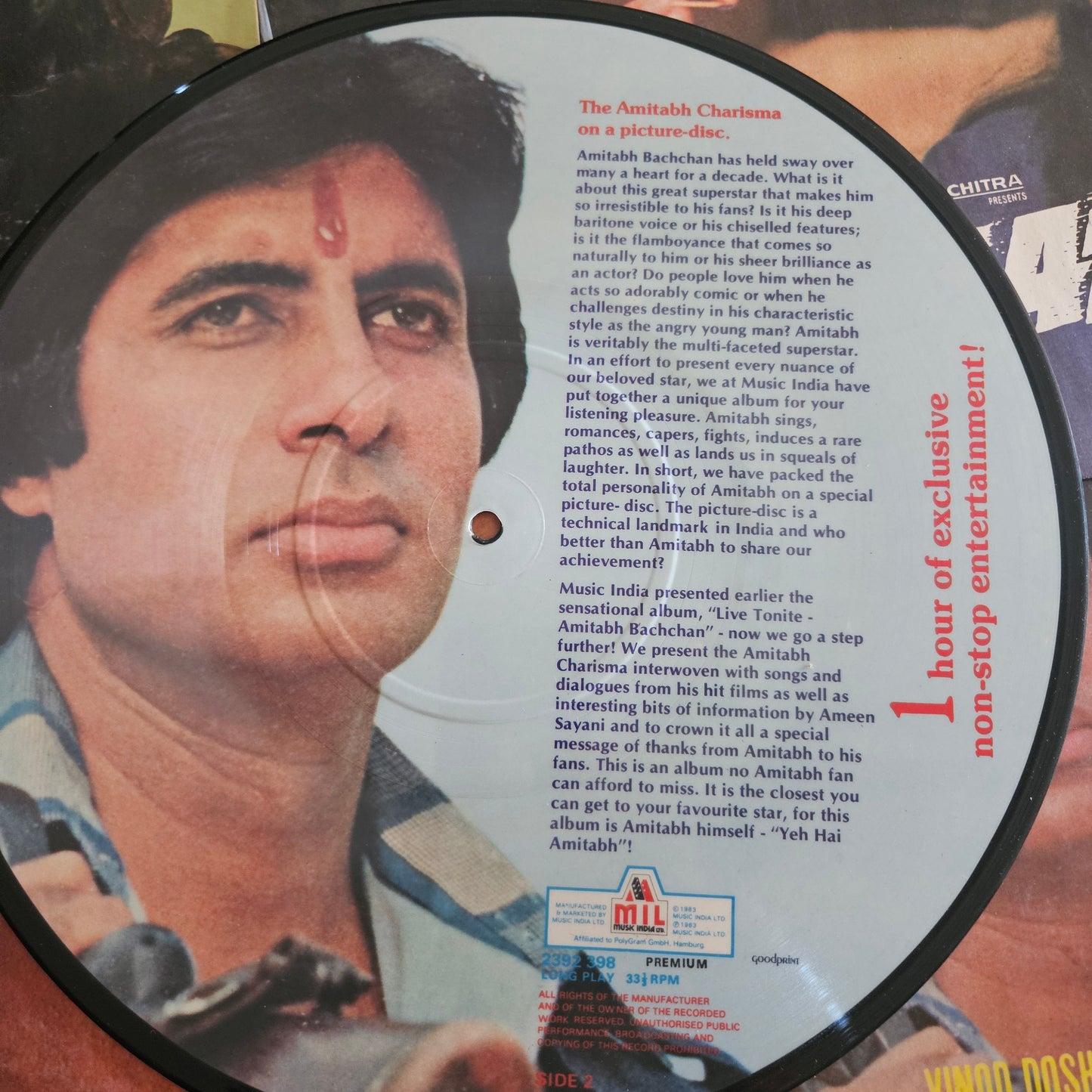 5 Amitabh superhit Albums Faraar, Khoon Pasina + Adalat + Nastik Music Kalyanji Anadji - LPs in Excellent condition plus Amitabh Picture Disc for Amitabh fans