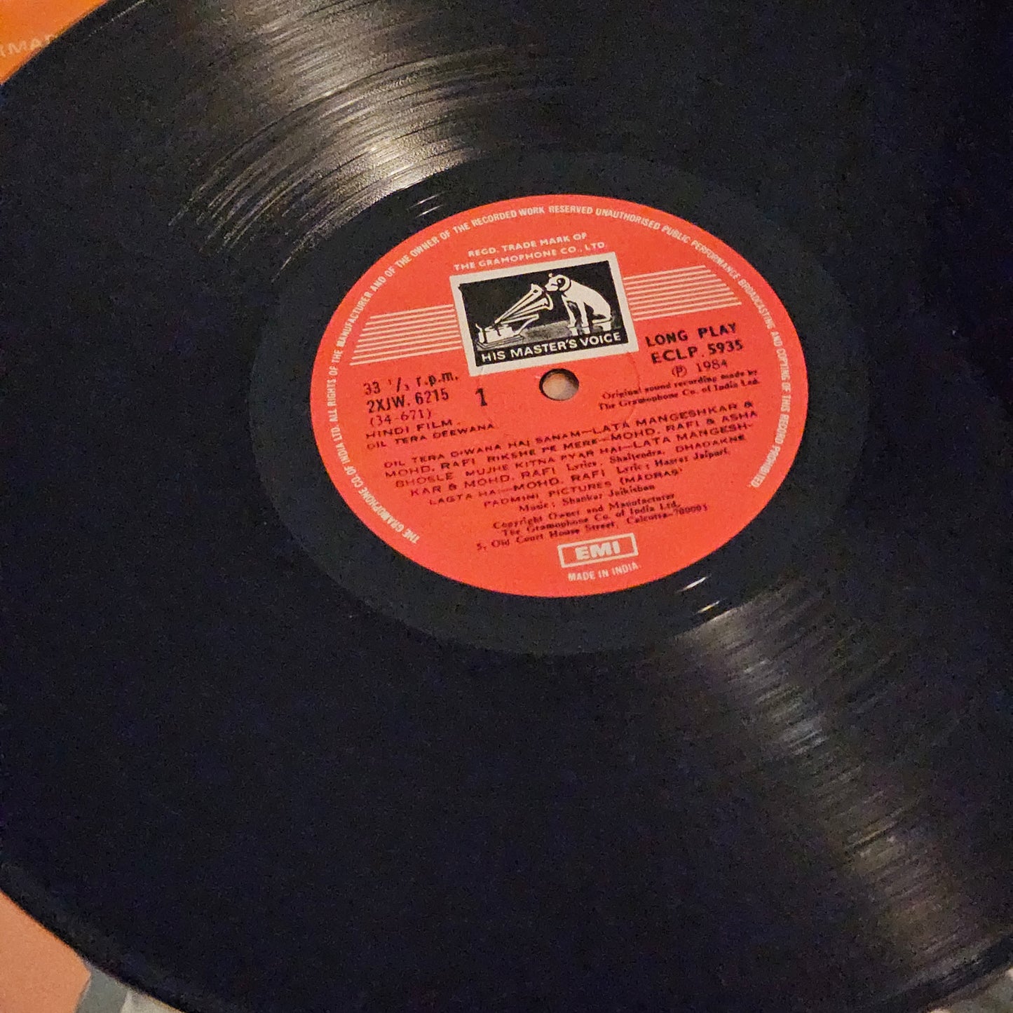 Dil Tera Deewana - Shankar Jaikishan in excellent