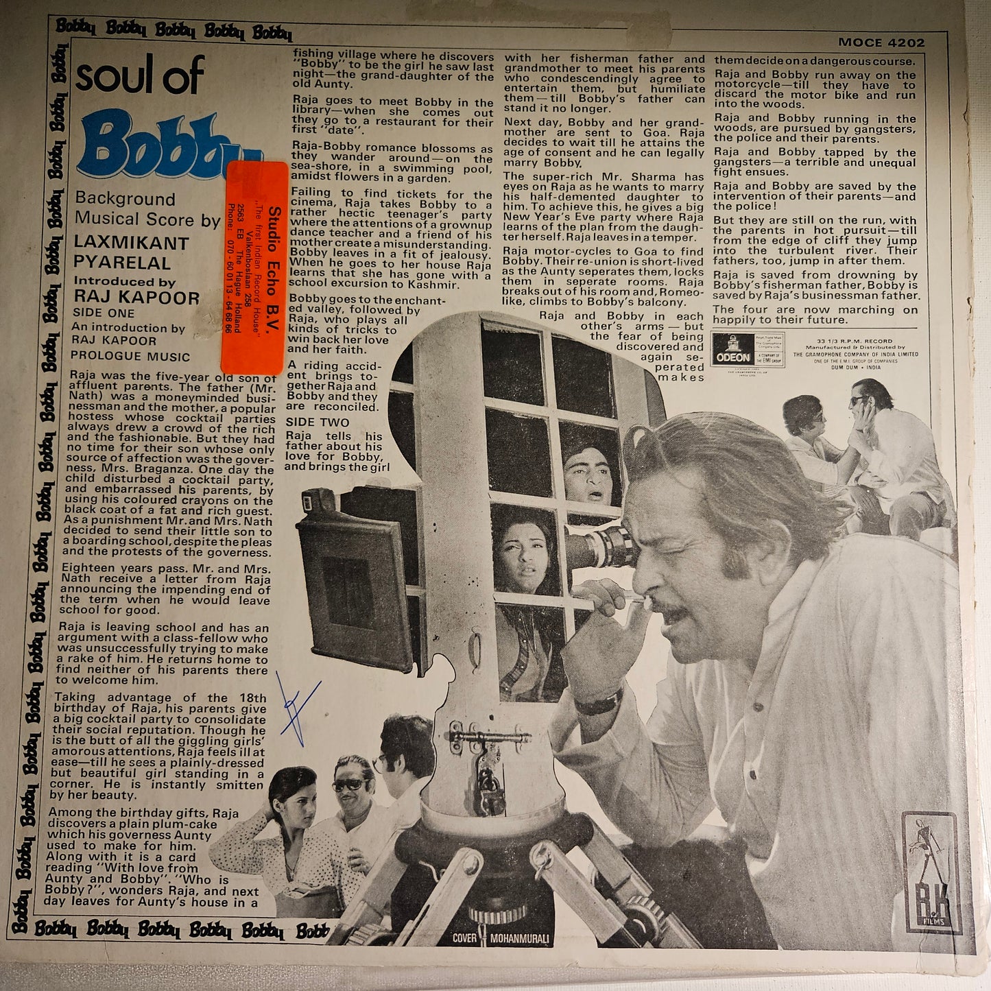 Soul of Bobby -1st edition Odeon Rare Instrumental of superhit R K classic Bobby in excellent