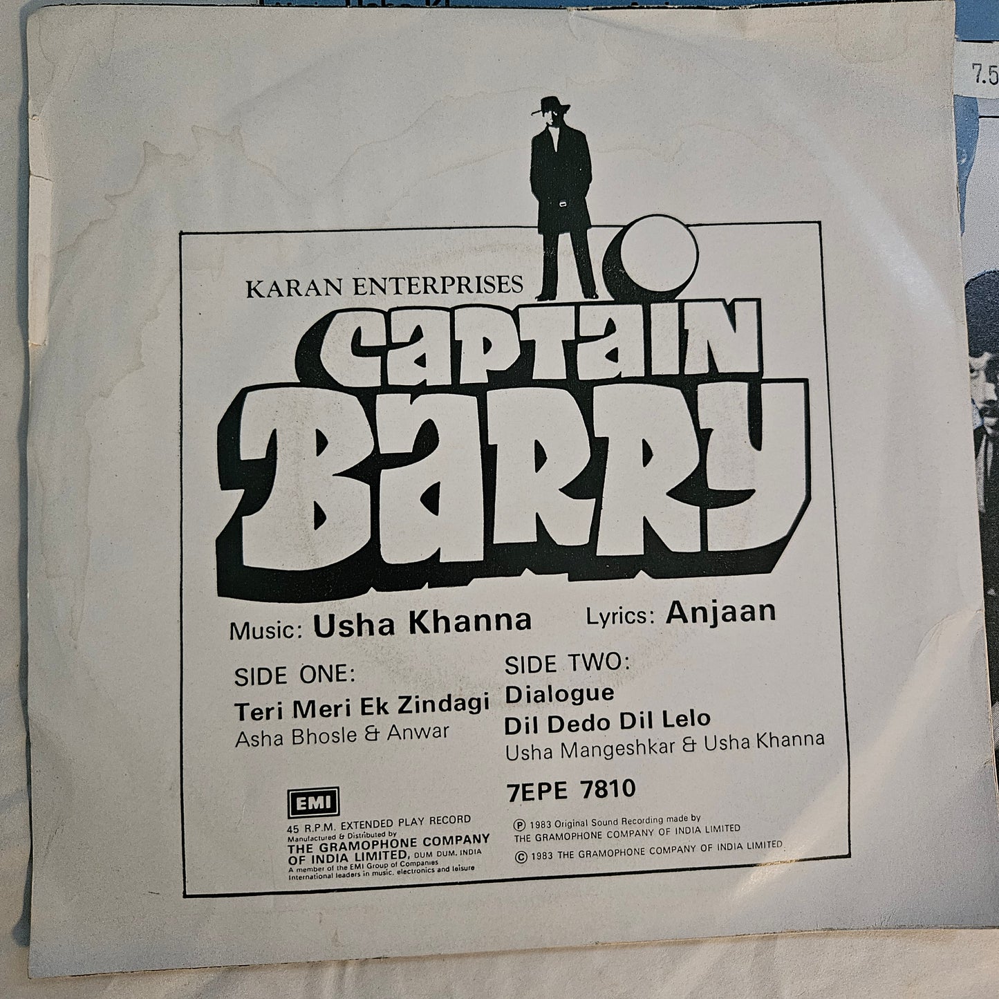 Captain Barry - rare 2 great EPs Music Usha Khanna - in near Mint