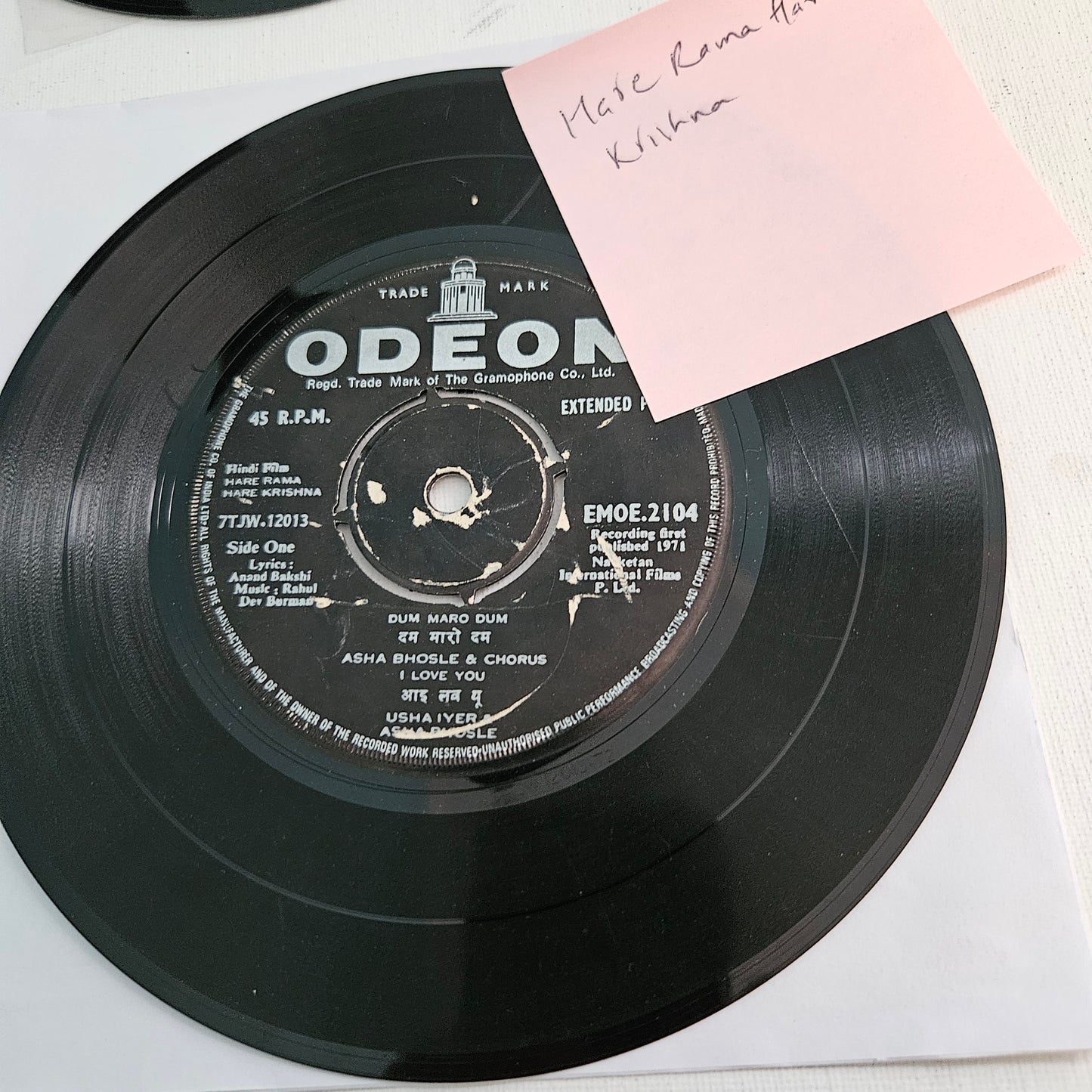 4 R D Burman superhit EPs in VG+ to excellent - collection of rare albums