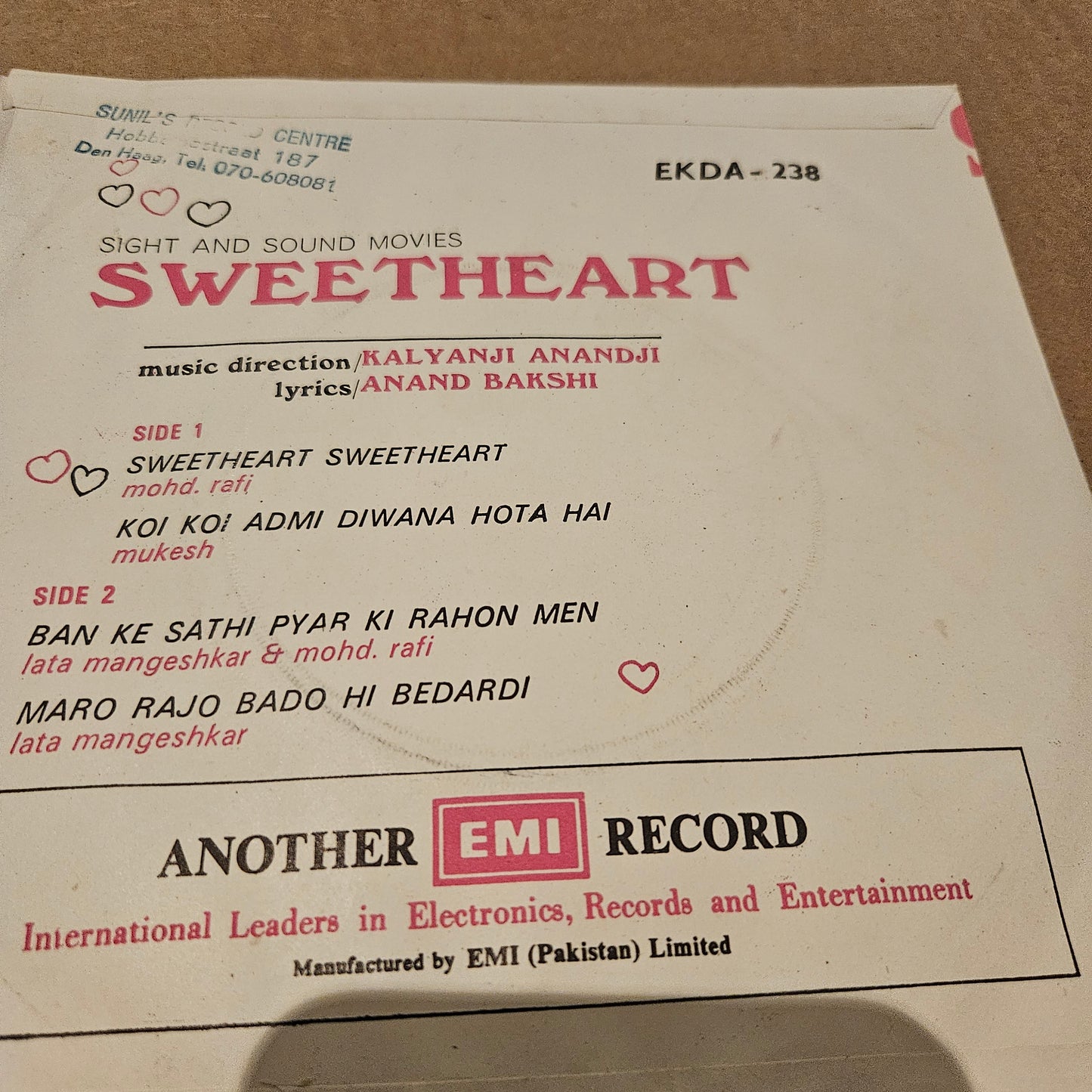 Sweetheart - Music Kalyanji Anandji - in excellent - Rare Nostalgia