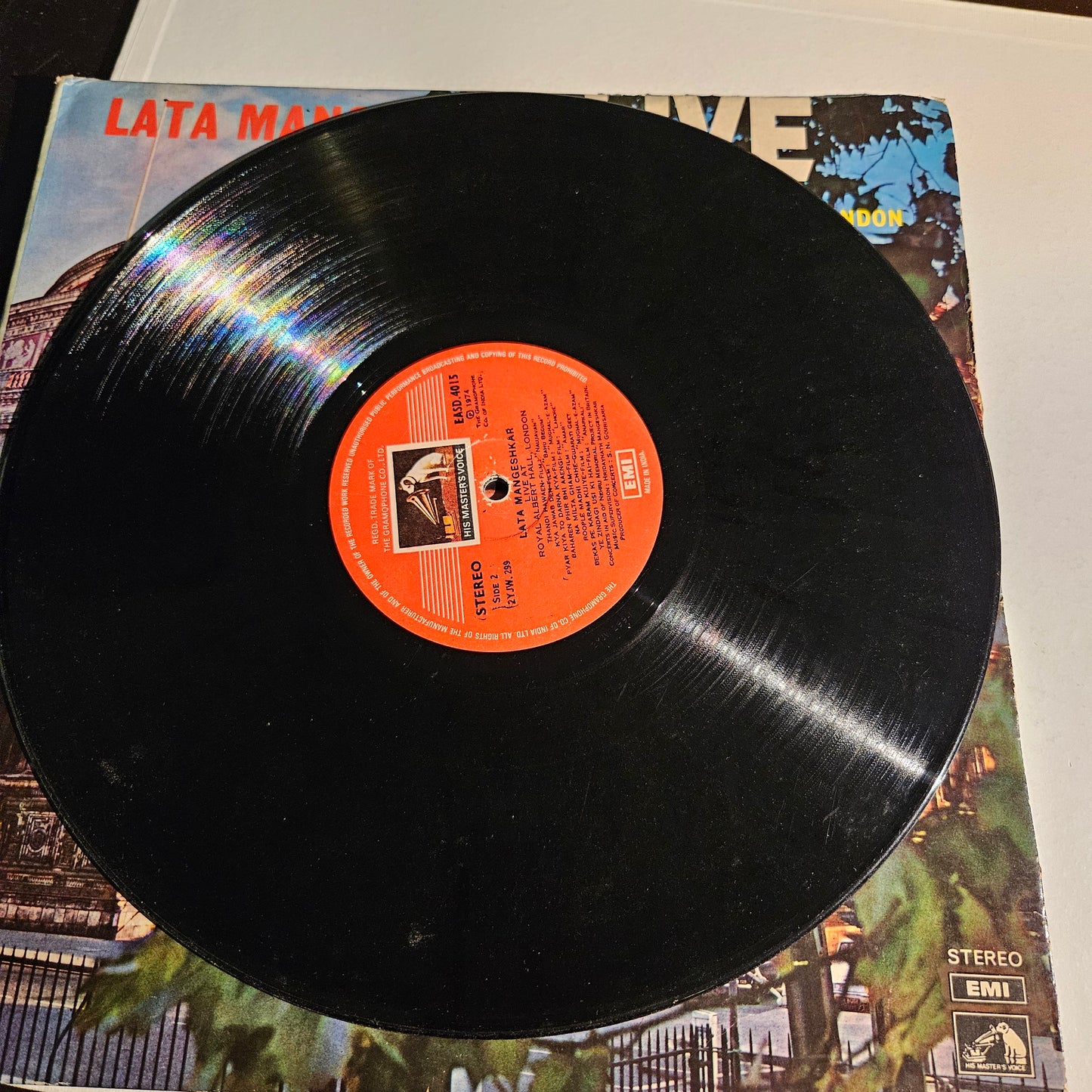 Lata Mangeshkar -1st edition Live at Royal Albert Hall 1974 2 LP set VG+ to Excellent