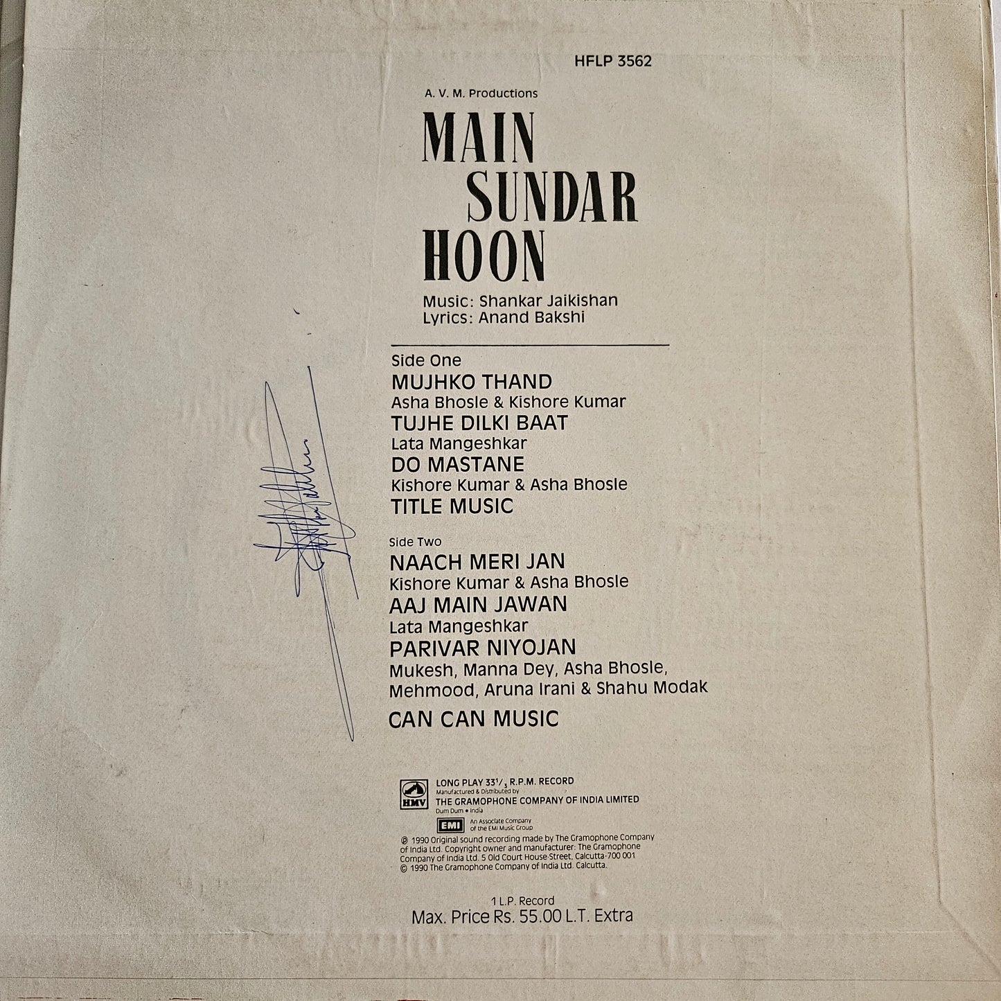 Main Sundar Hoon - Shankar Jaikishan superhit Record in near mint