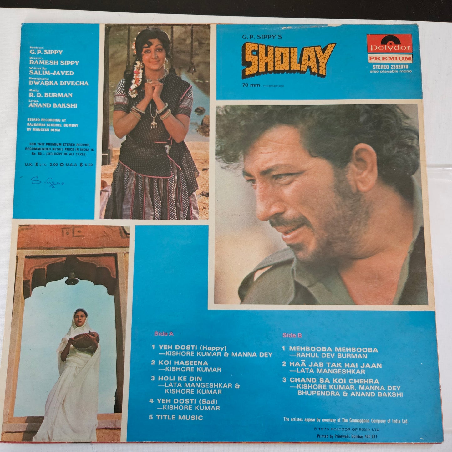 Sholay - R D Burman blockbuster in near mint condition - Pristine Collectible