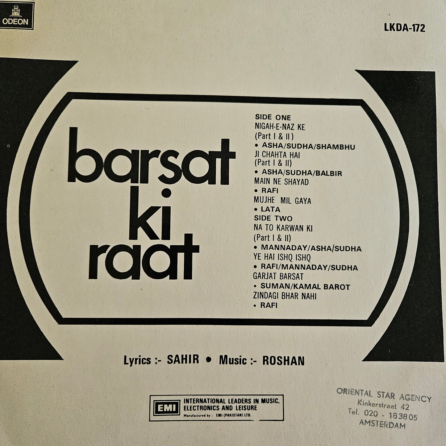 Barsat ki Rat - Roshan classic in near Mint -Artistic cover edition
