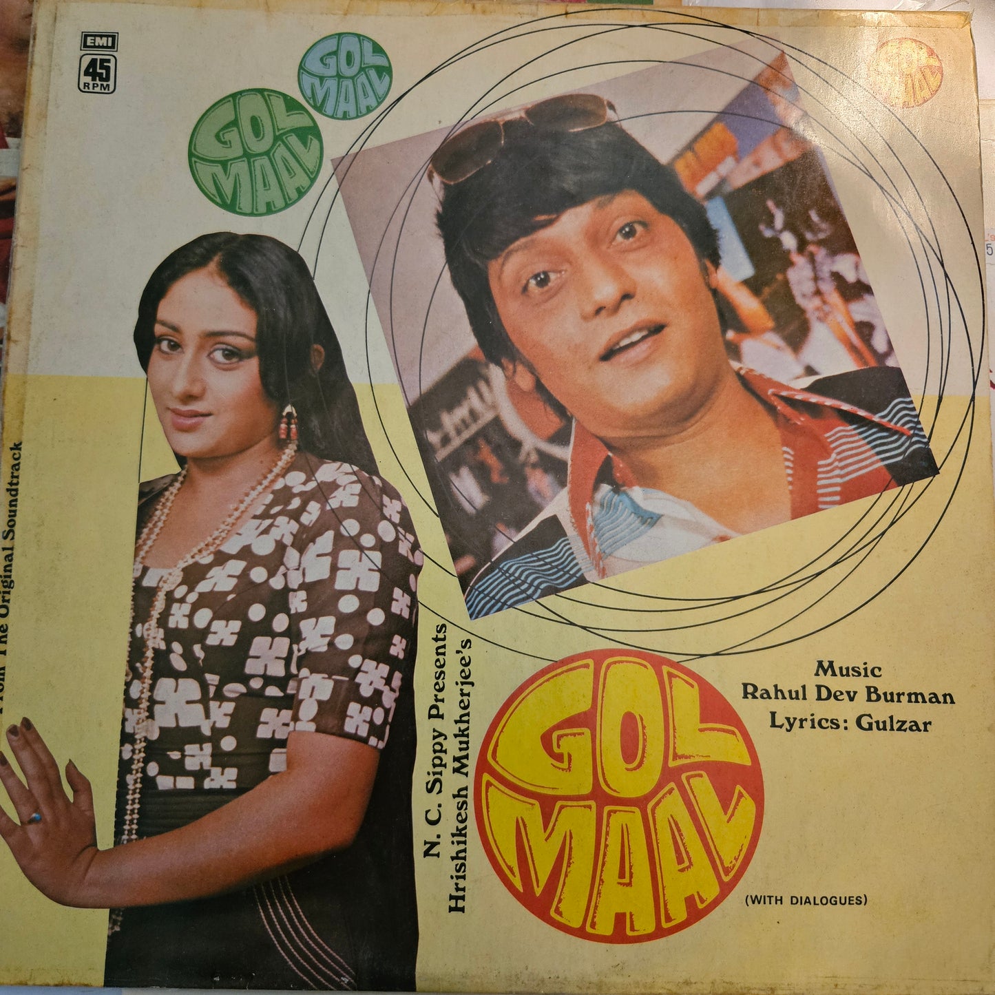 3 LPs package R D Burman, Gulzar, Majrooh Gol Maal, Nauker, Naram Garam in 45 RPP Lp format superhit classic in Near mint