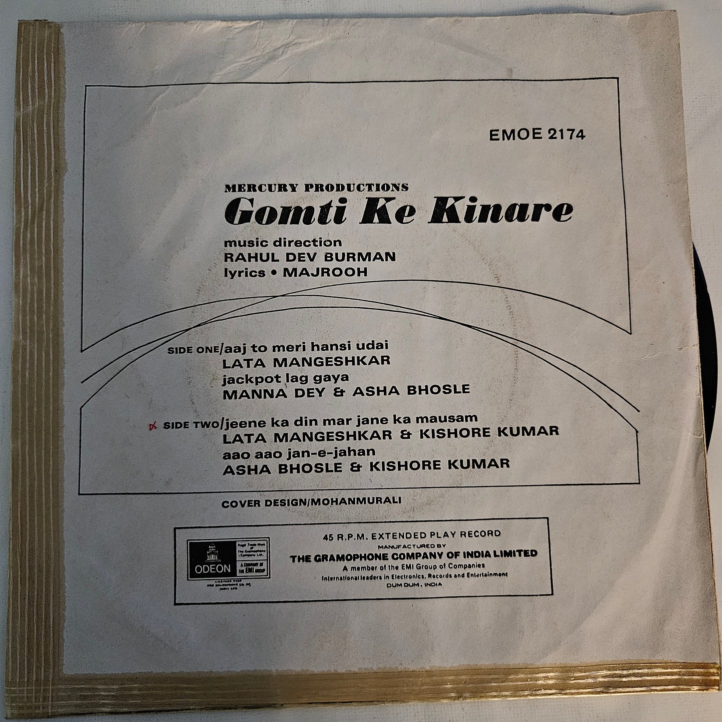 Gomti Ke Kinare - R D Burman superhit EP in excellent