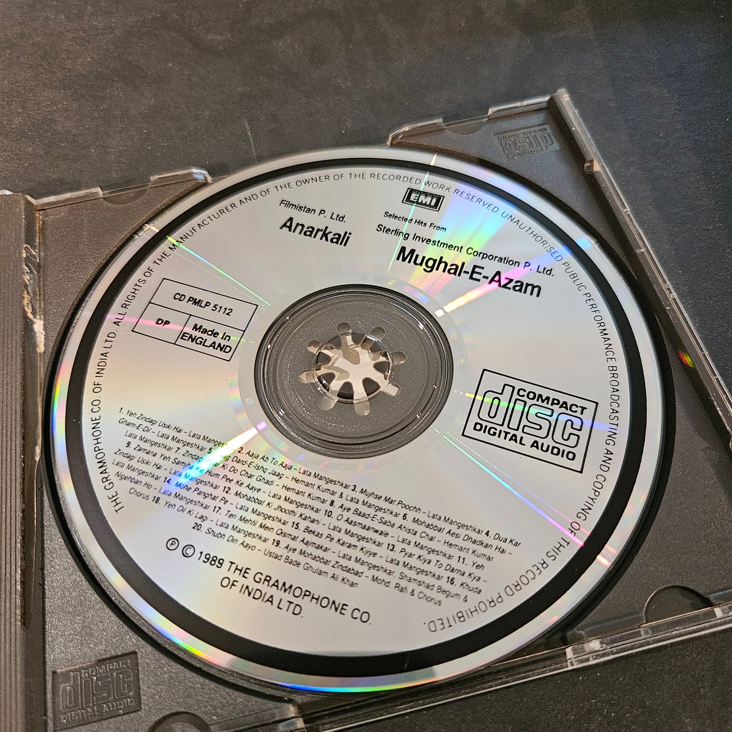 Anarkali Mughale azam CD PMLP 5112- Audio CD - Made in UK