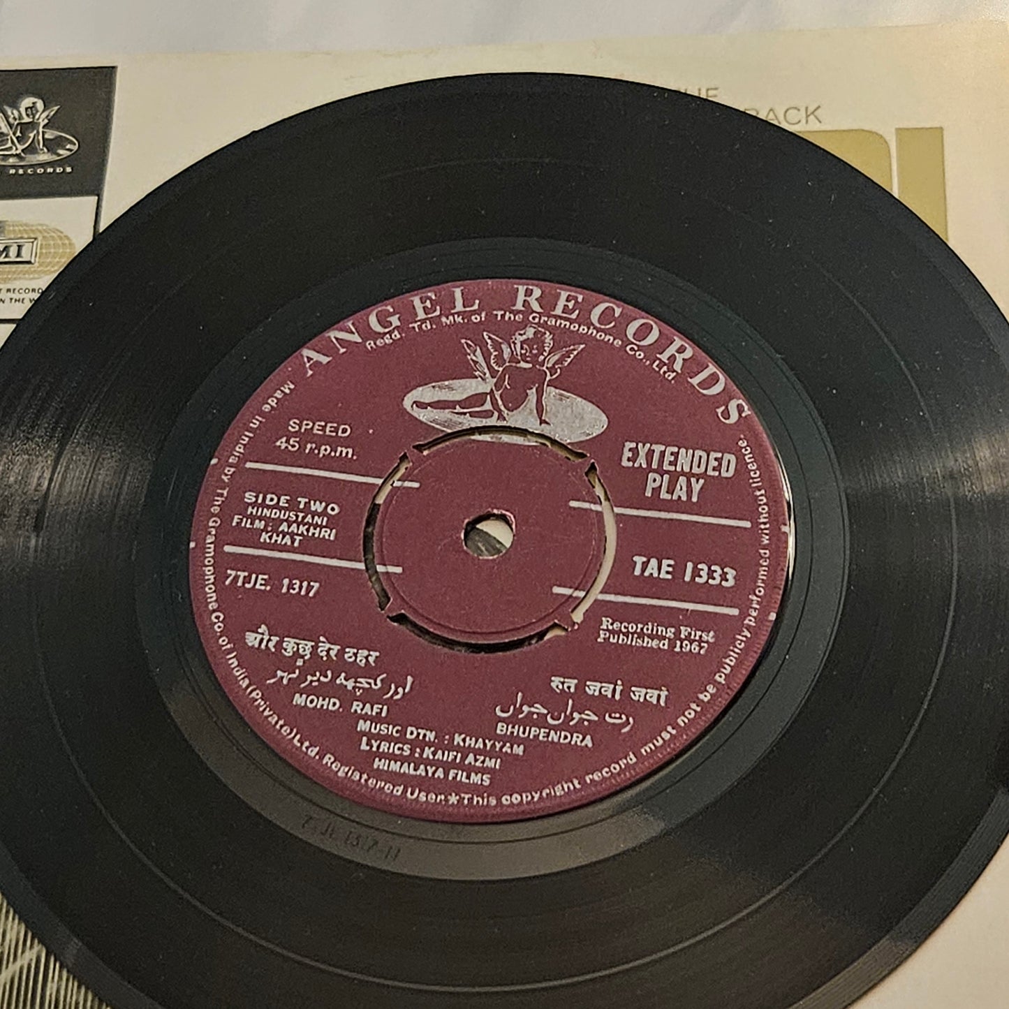 Aakhri Khat Music Khayyam classic Angel EP in Near mint
