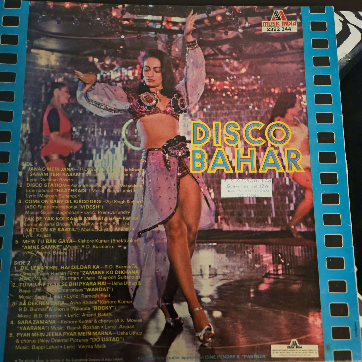 Bollyword Record DISCO Superhits "DISCO BAHAR" featuring R D BURMAN, BAPPI LAHIRI VG+