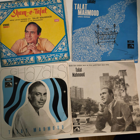 4 great Talat Mahmood and Music C K Chauhan  Superhit private ghazals and songs  Eps  in excellent to near mint
