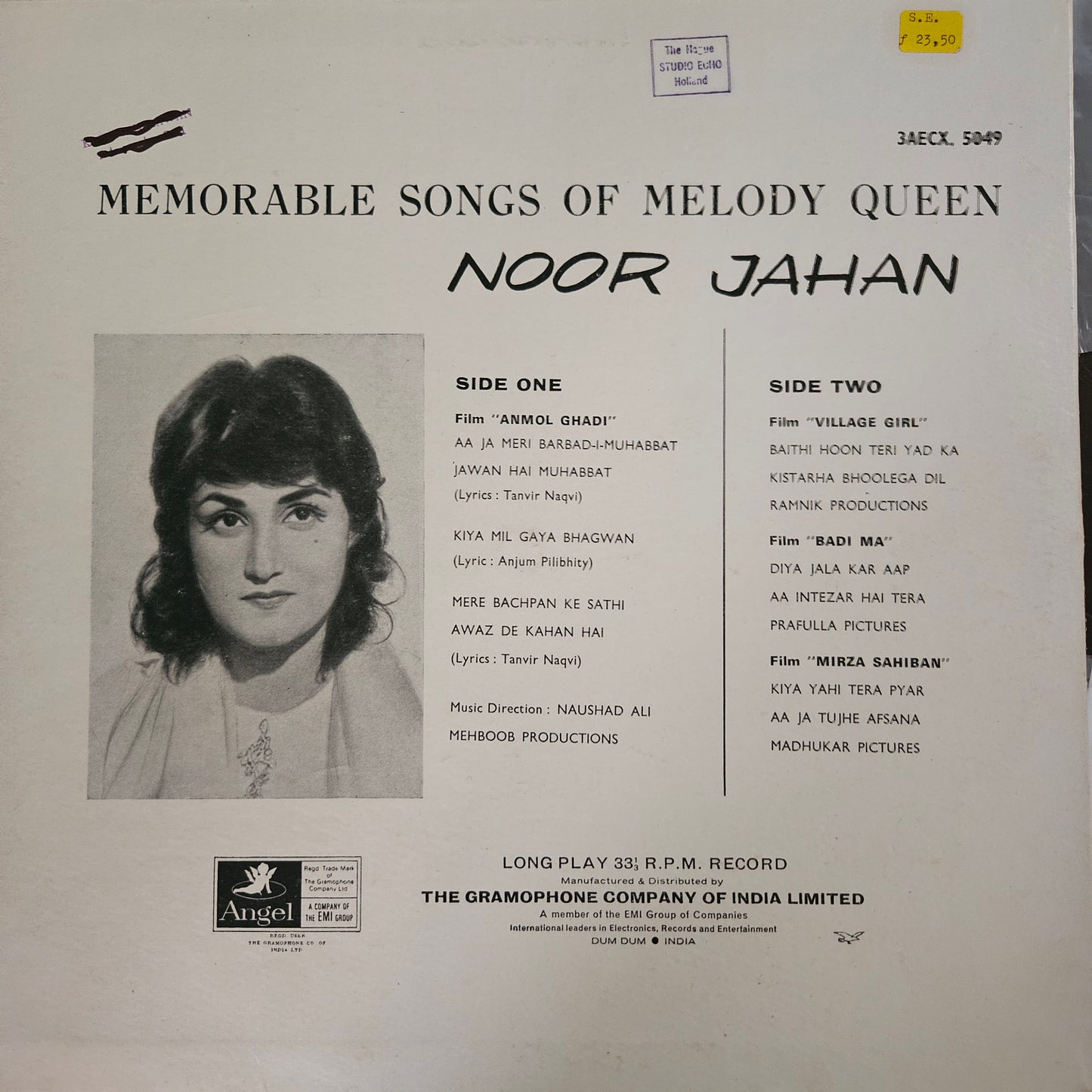 Noor Jehan - Memorable Songs Of Melody Queen Excellent ko