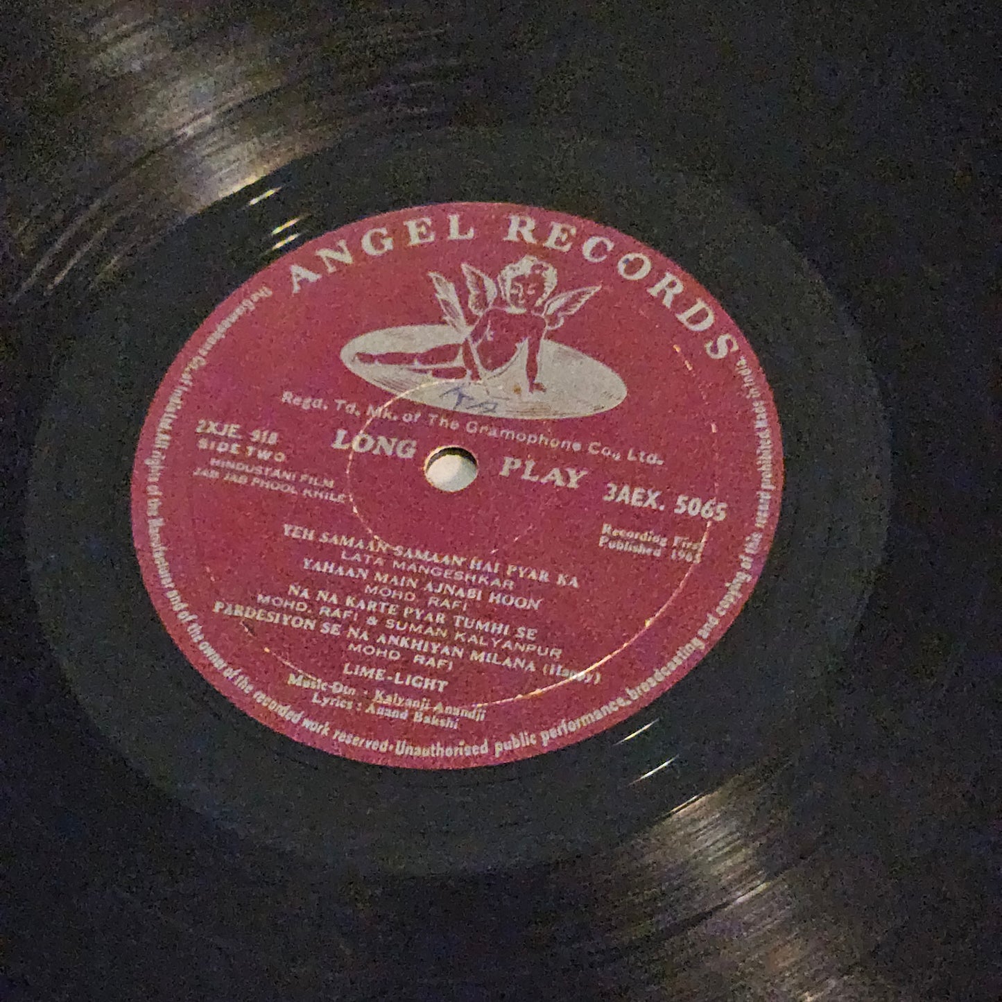 Jab Jab Phool khile - 1st Angel - in near mint and cover in Pristine