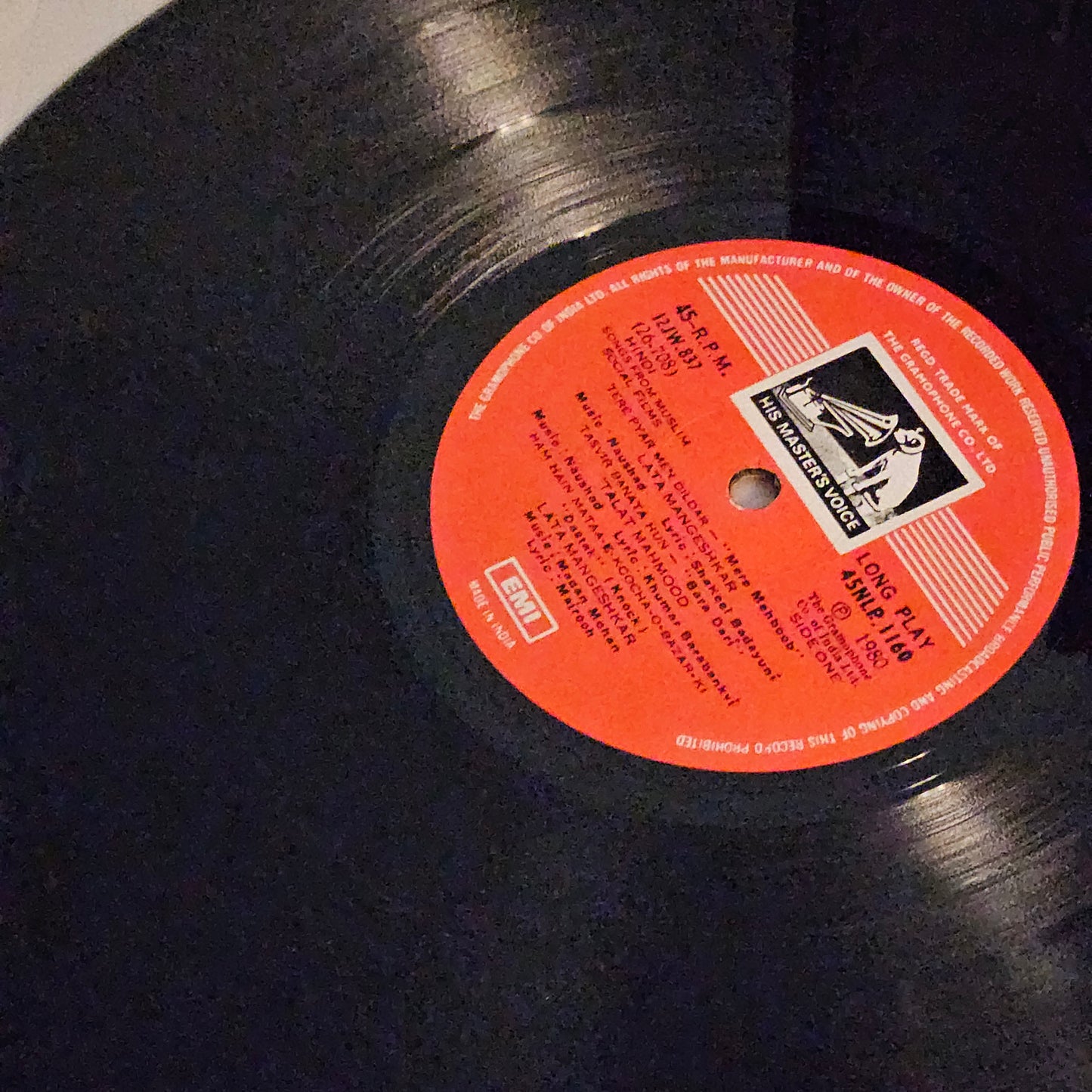 Various – Songs From Muslim Social Films hit songs in 45 rpm LP