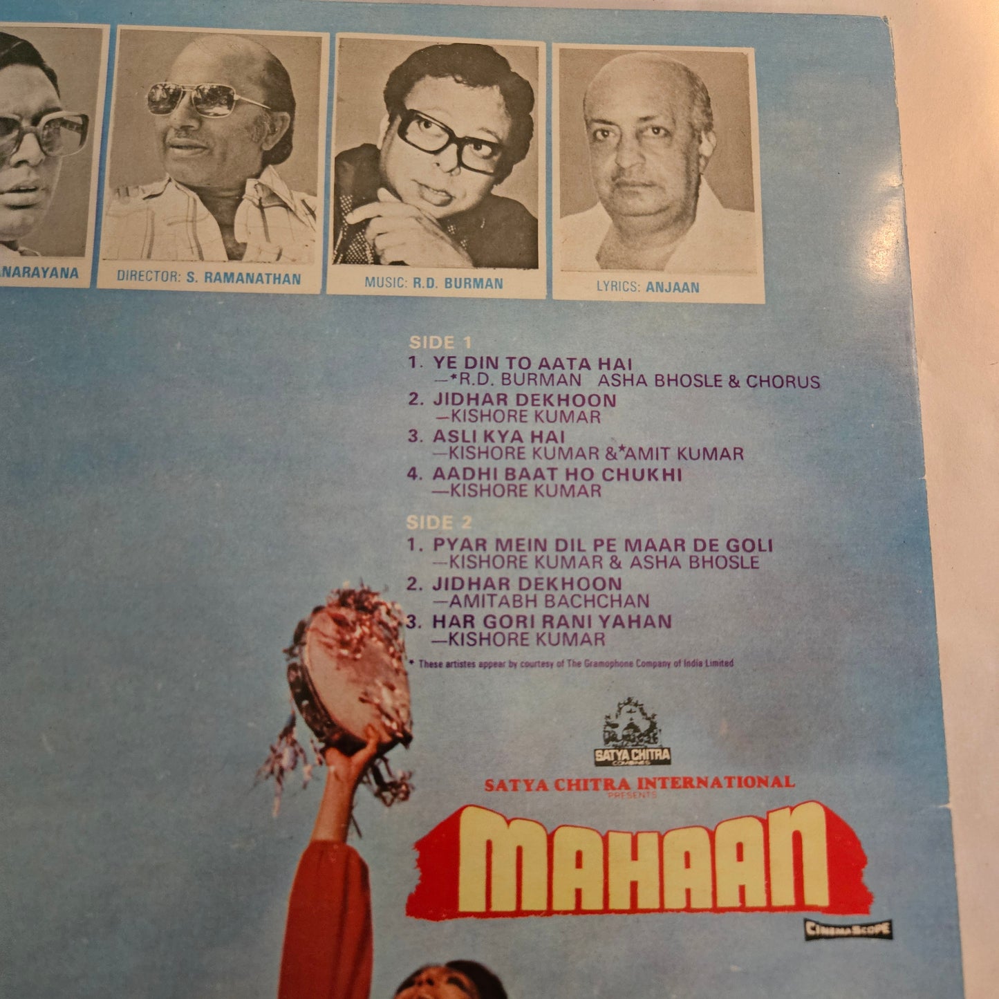 4 Superhit LPs package including rare Deewar Full songs edition, Amitabh and R D Burman and in excellent