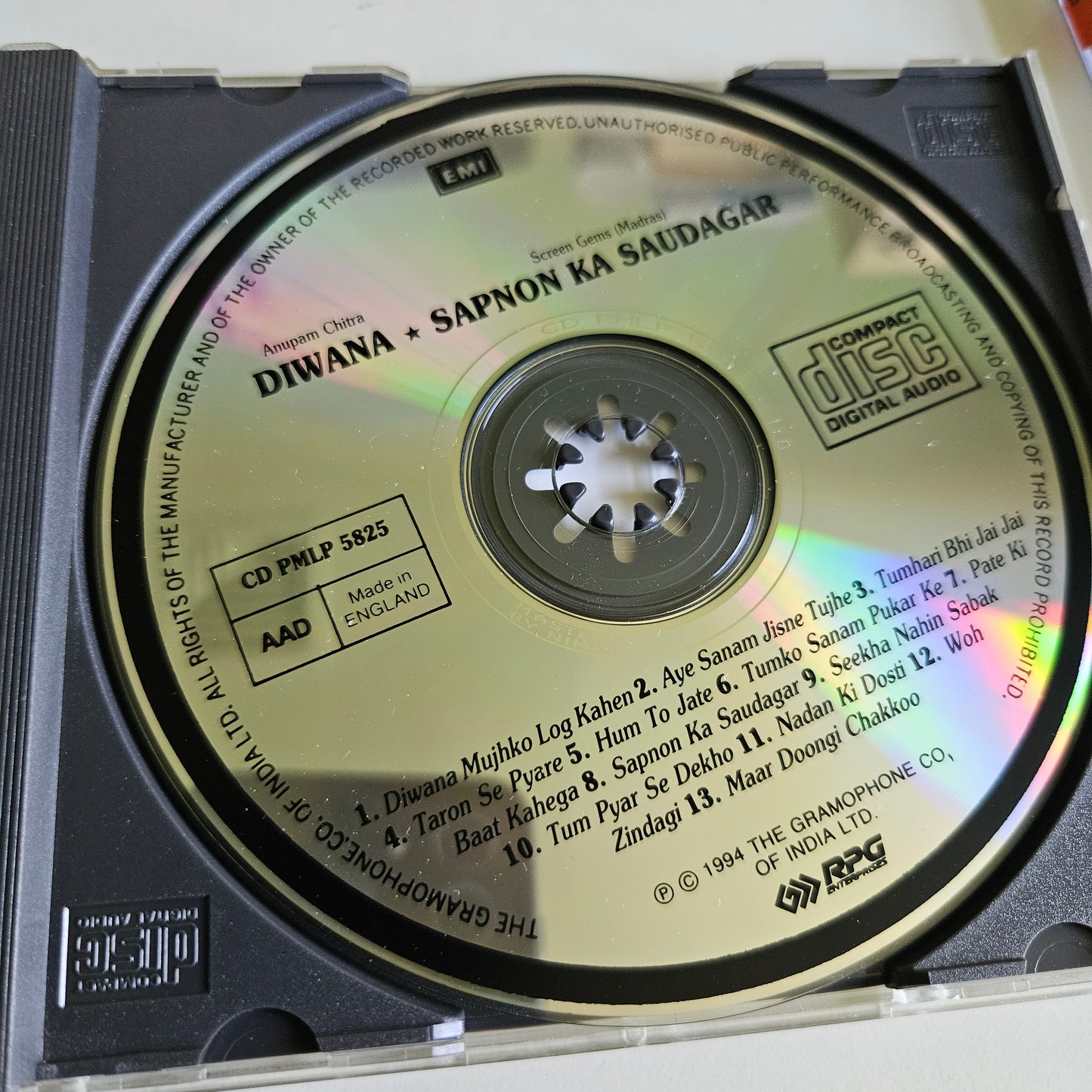 Diwana and Sapno ka Saudagar Music By shankar Jaikishan - Audio CD 1st edition made in UK Near mint