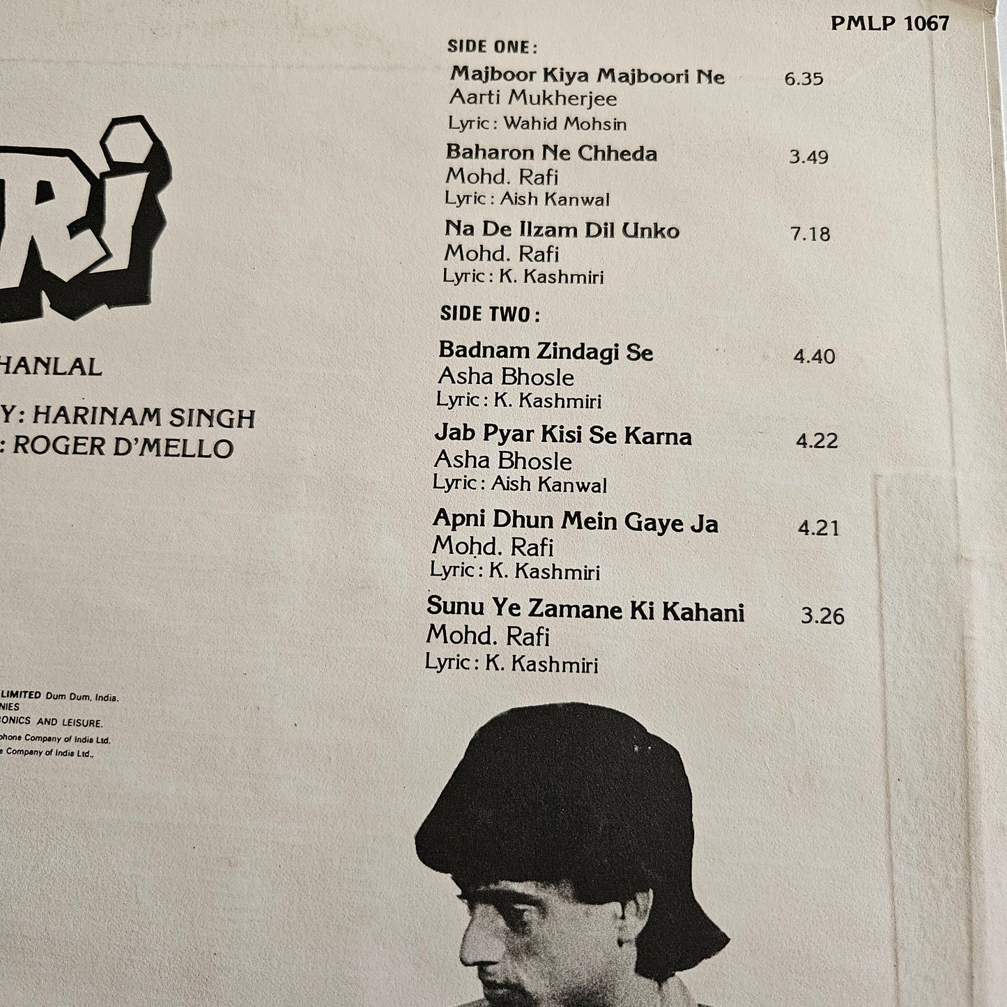 Majboori - Music Roshanlal near mint include 3 rafi songs and Asha bhosle songs