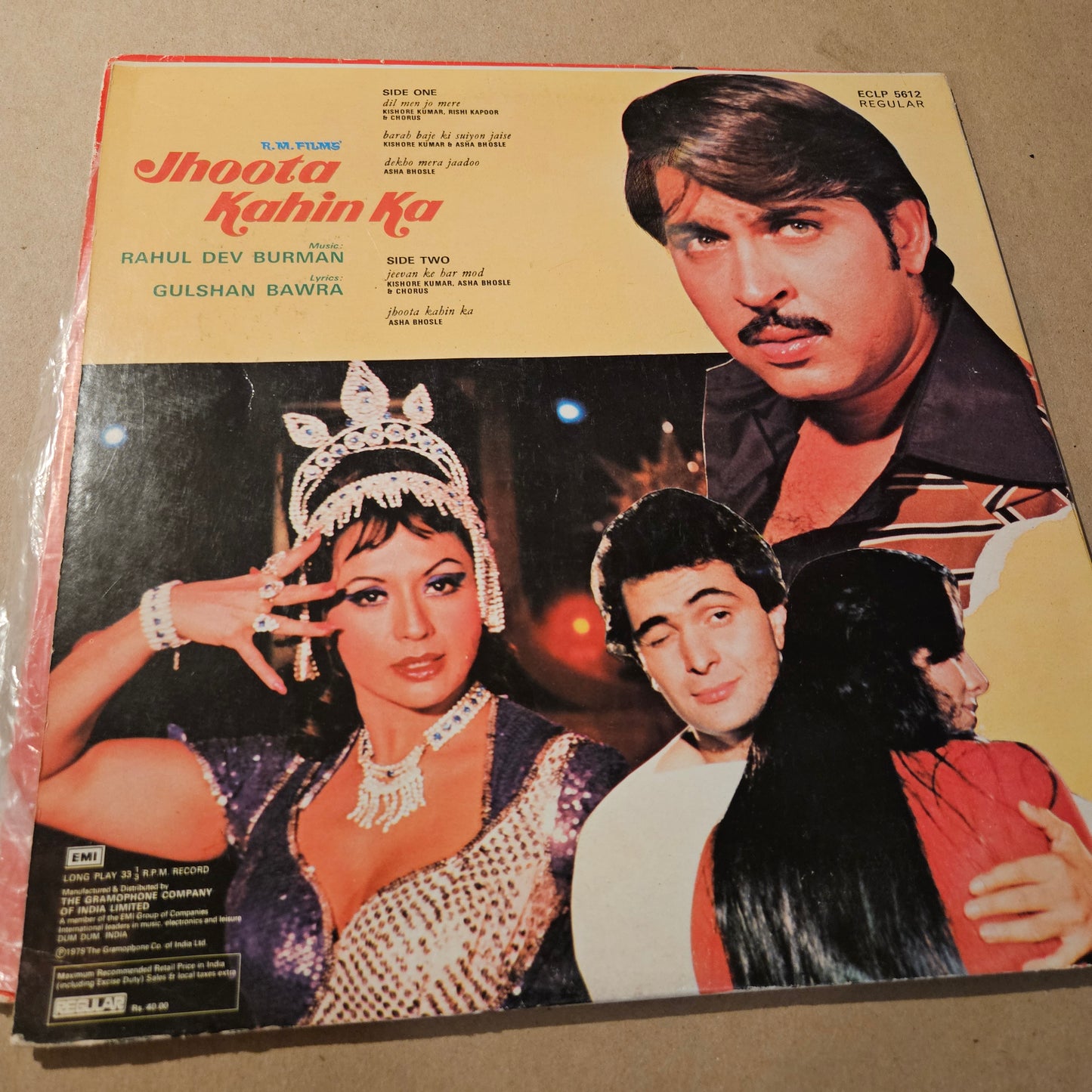Khel Khel Mein + Jhoota Kahin Ka + Dhan Daulat R. D. Burman, Rishi Kapoor Neetu Singh records in excellent to Near Mint