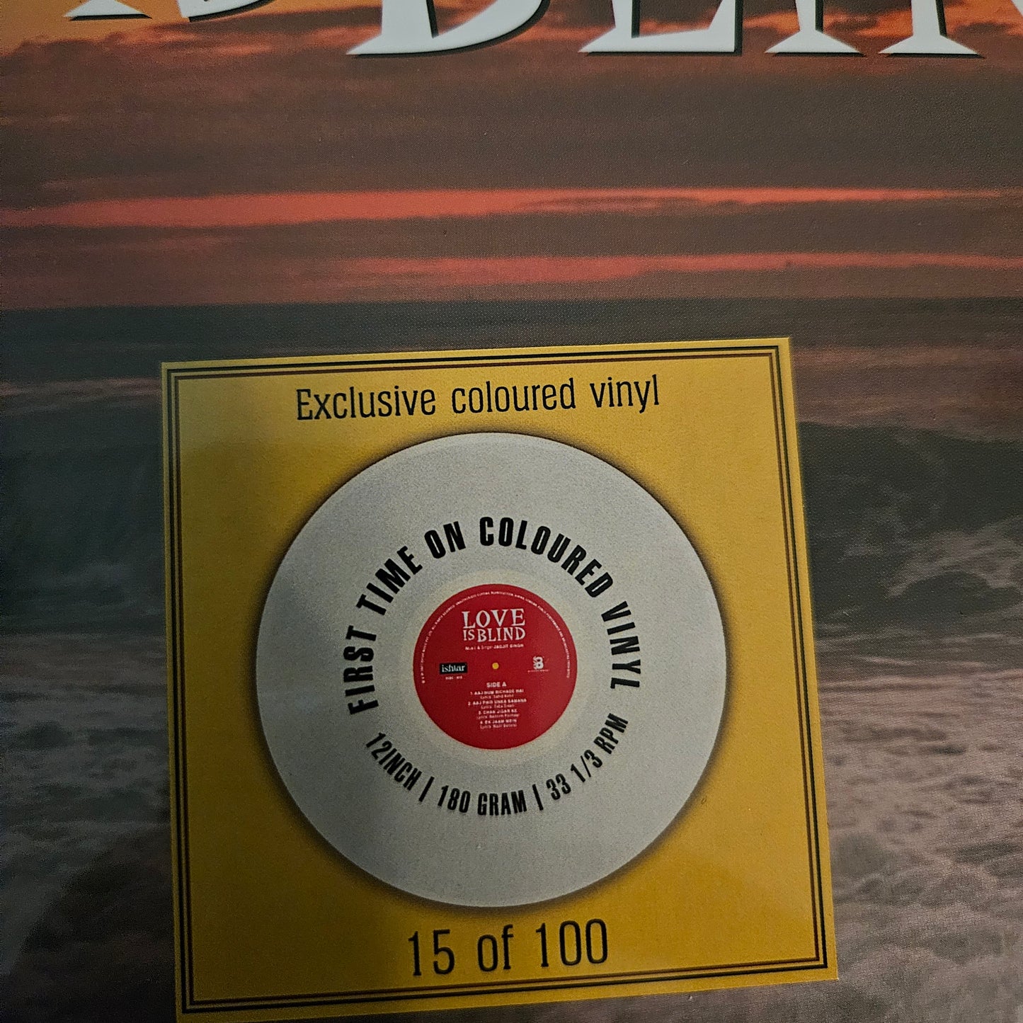 Love is Blind - By Jagjit Singh - new release - brand new sealed limited edition colored only 100 copies are pressed