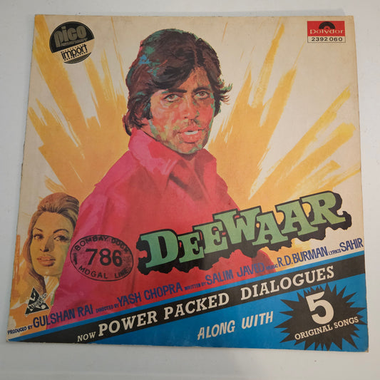 DEEWAR - R D Burman blockbuster with dialogue s in Excellent condition