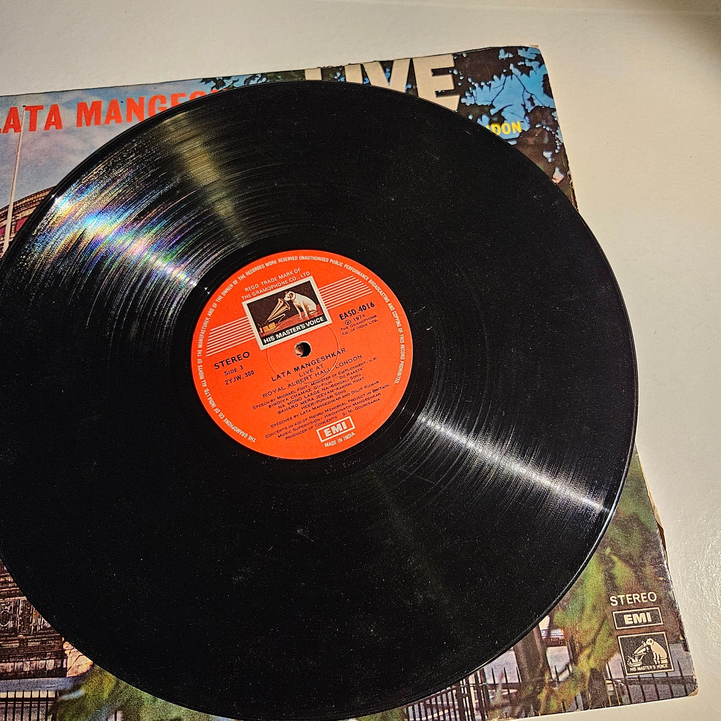 Lata Mangeshkar -1st edition Live at Royal Albert Hall 1974 2 LP set VG+ to Excellent