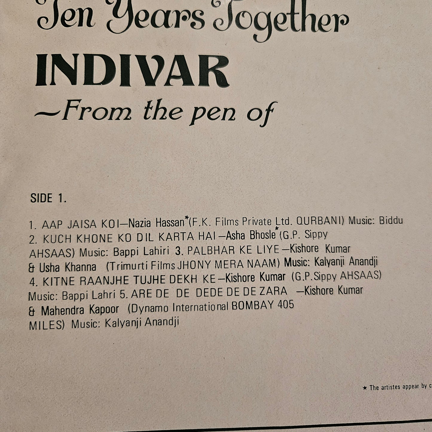 Indivar - from the pen - Collectible Item - excellent