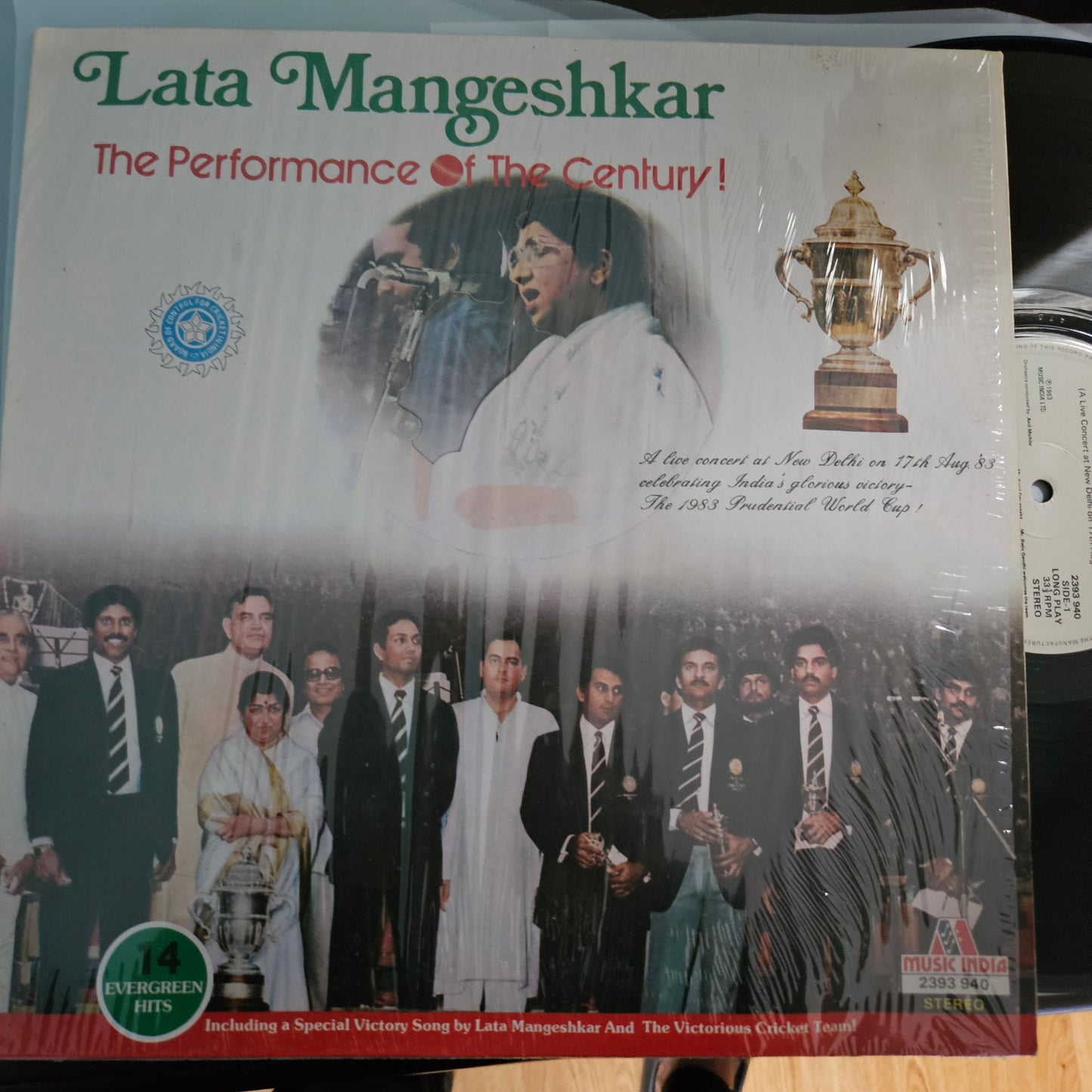 Lata Mangeshkar - The Performance Of The Century celebrating 1983 Indian Win Cricket World Cup in Near mint