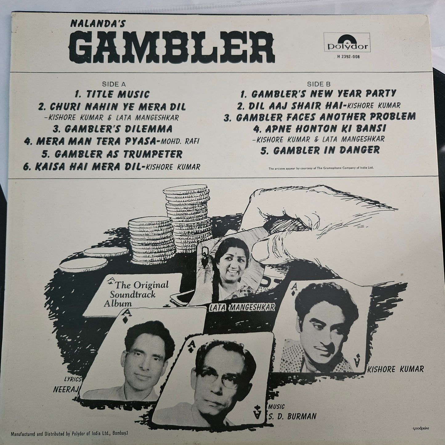 GAMBLER - S D Burman Superhit album in near mint condition Pristine