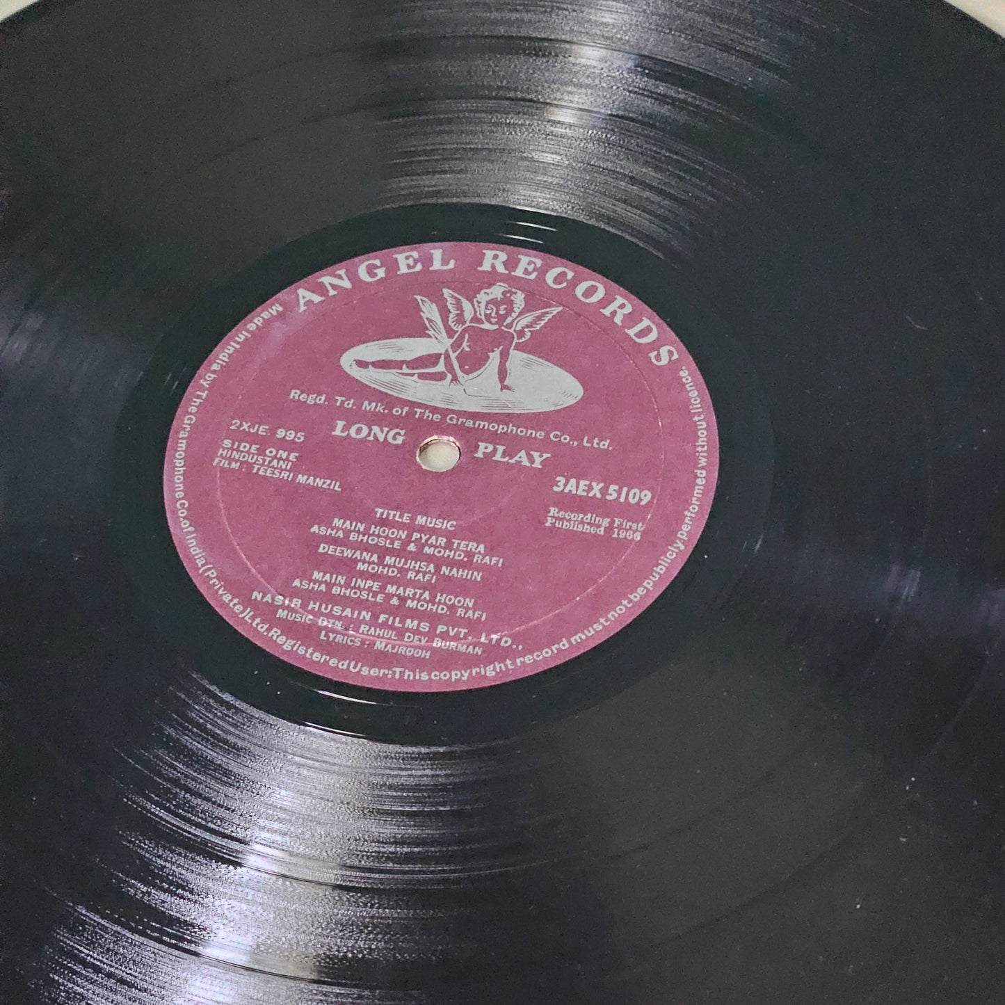 Teesri Manzil - 1st Angel issue - Music R.D. Burman in excellent condition