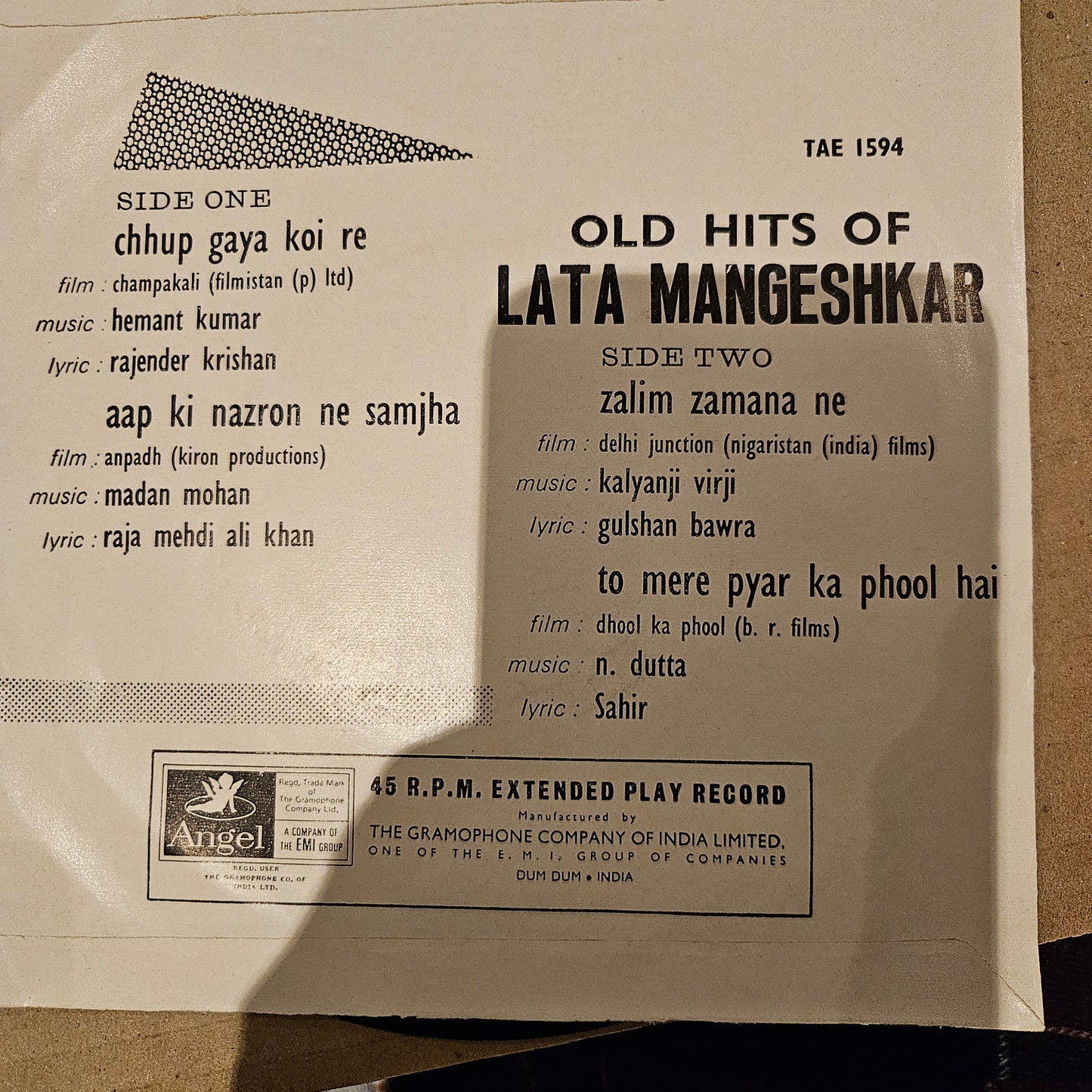 Lata Mangeshkar rare hits in EP excellent
