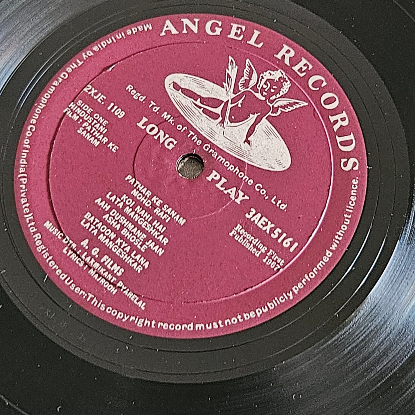 Patthar Ke Sanam - 1st Angel Edition Music by Laxmikant Pyarelal in excellent