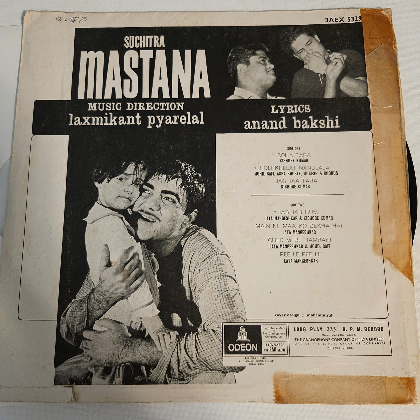 Mastana - 1st odeon Pressing - Music by Laxmikant Pyarelal in excellent (95% condition)