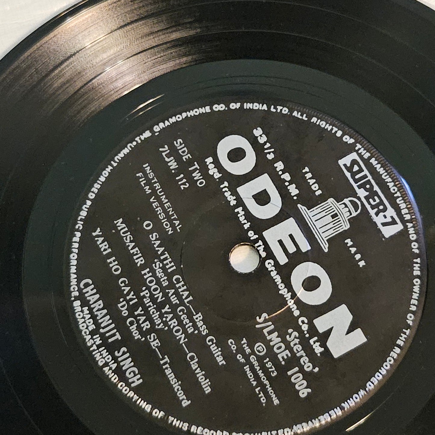 Charanjit Singh – Instrumental (Film Tunes) Vinyl, 7", 33 ⅓ RPM, Stereo in near mint