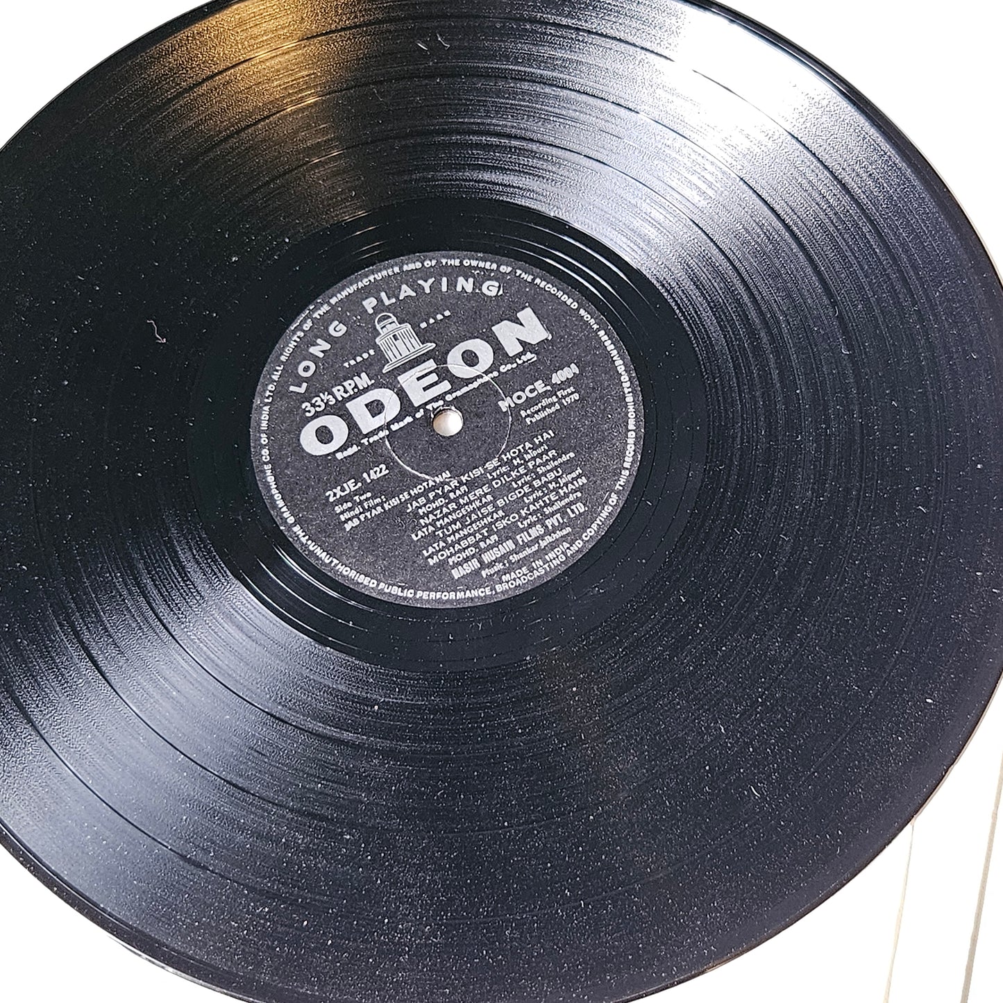 Jab Pyar Kisise hota hai - Heavy Odeon Shankar Jaikishan in excellent to near mint