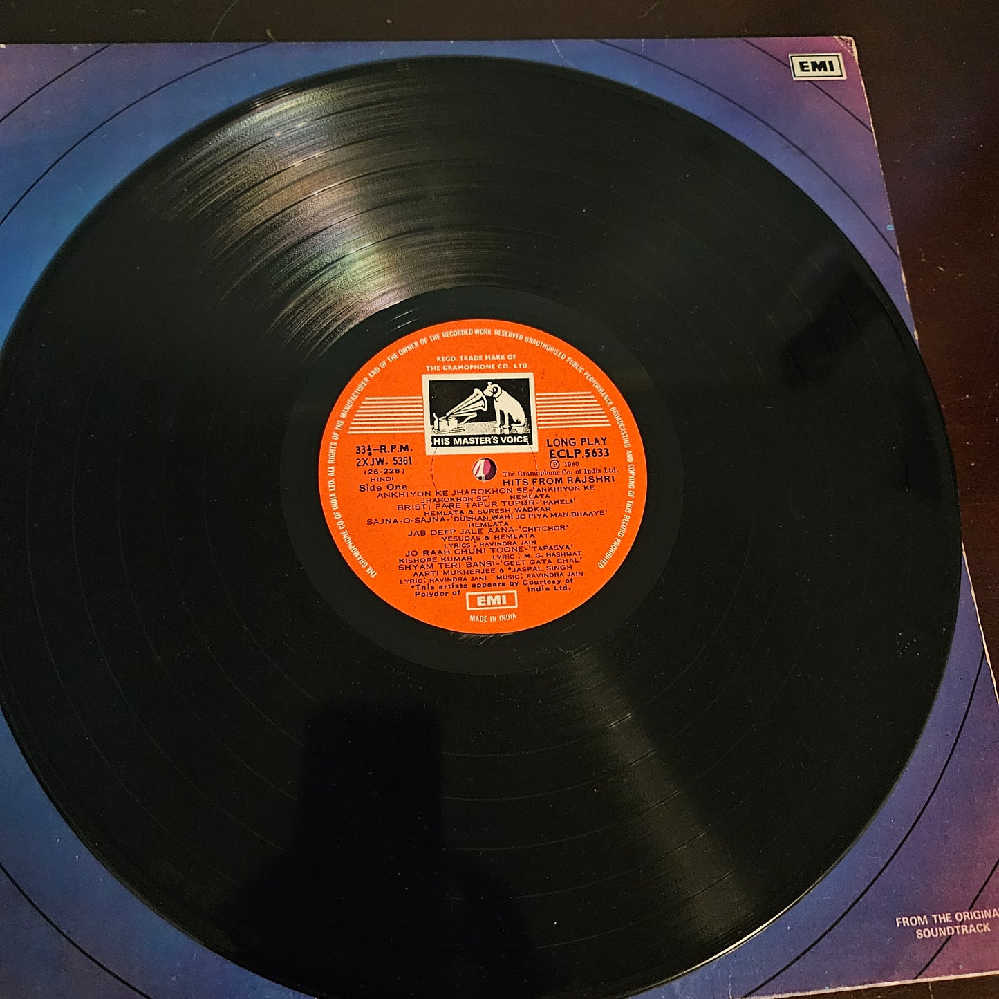 Various Hits From Rajshri in Gatefold vg+ condition ECLP5633 - Superb collection of songs