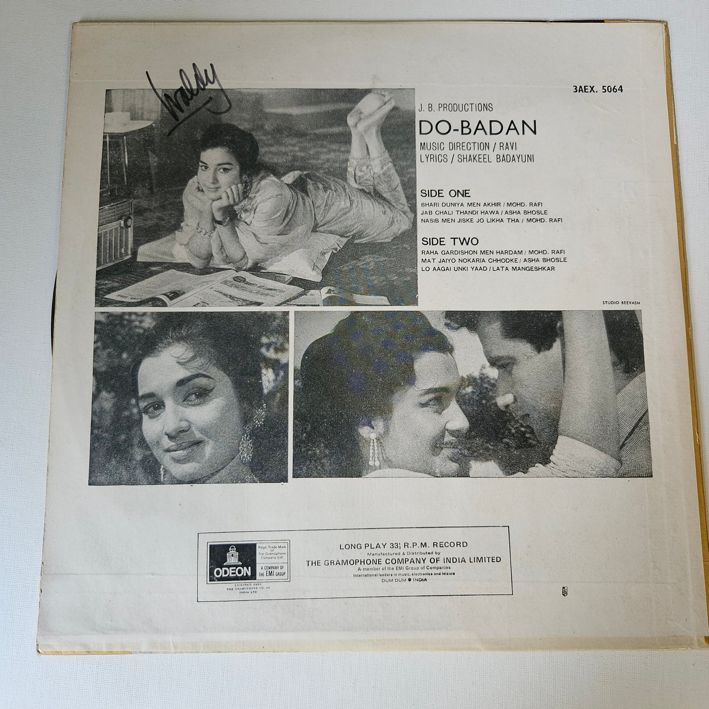 Do Badan- 1st odeon Ring Filmfare winner Superhit Ravi album in excellent to near mint