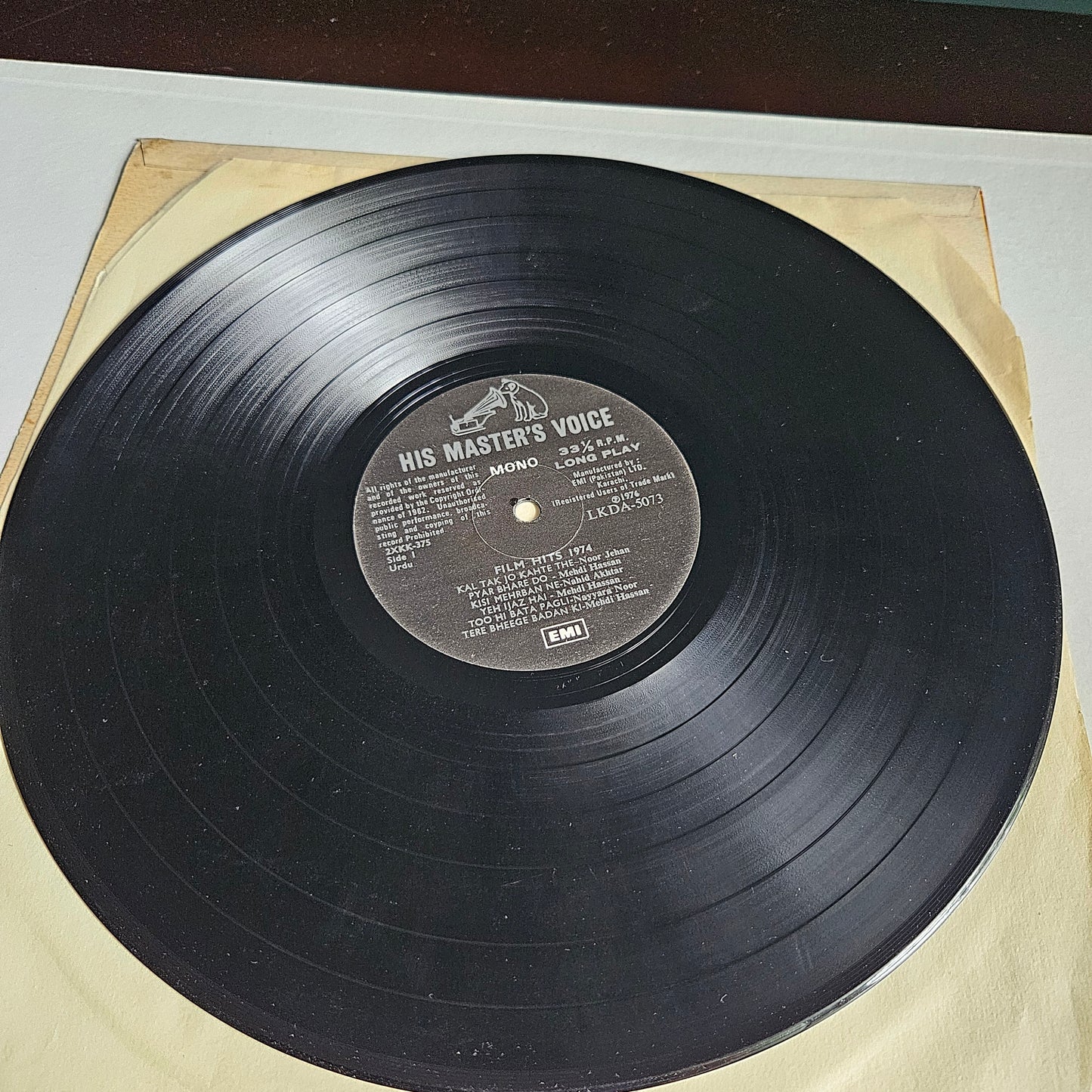 Film Hits 74 - LKDA 5073 Pakistani Soundtrack in Near Mint