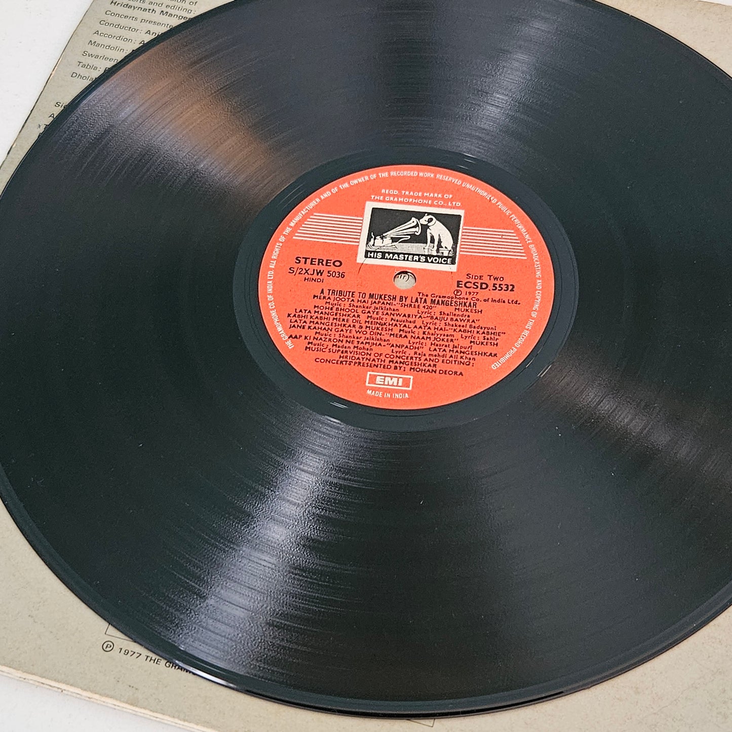 Mukesh and Lata Mangeshkar - A Tribute To Mukesh By Lata Mangeshkar (Live Recordings Of Concerts In USA And Canada-August 1976) in near mint