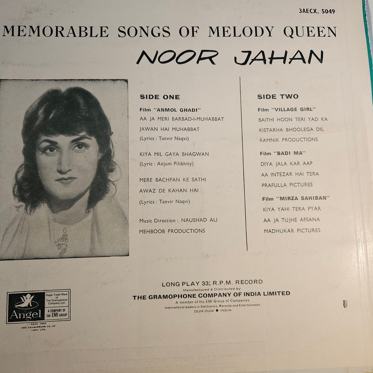 Noor Jahan,Suraiya, and Kanan Devi 3 Great Artists and 3 great albums in excellent