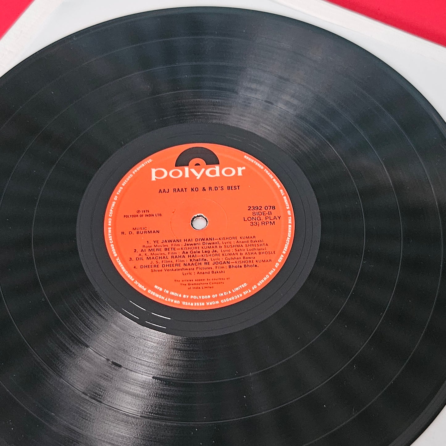 Aaj Raat Ko - R D Burman superhit - 1st pressing in Excellent condition