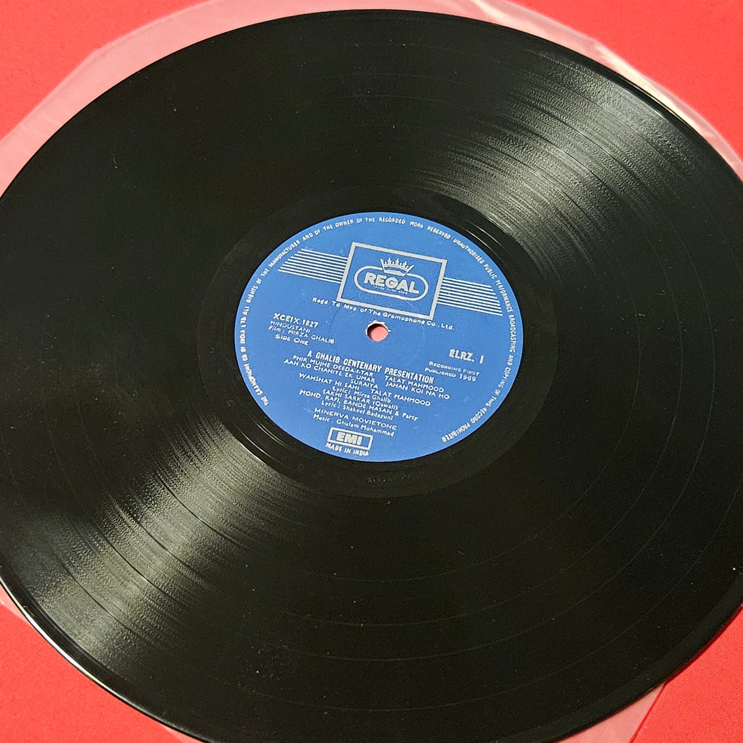 Mirza Ghalib - Superhit album by Ghulam Mohamed - in VG+ condition
