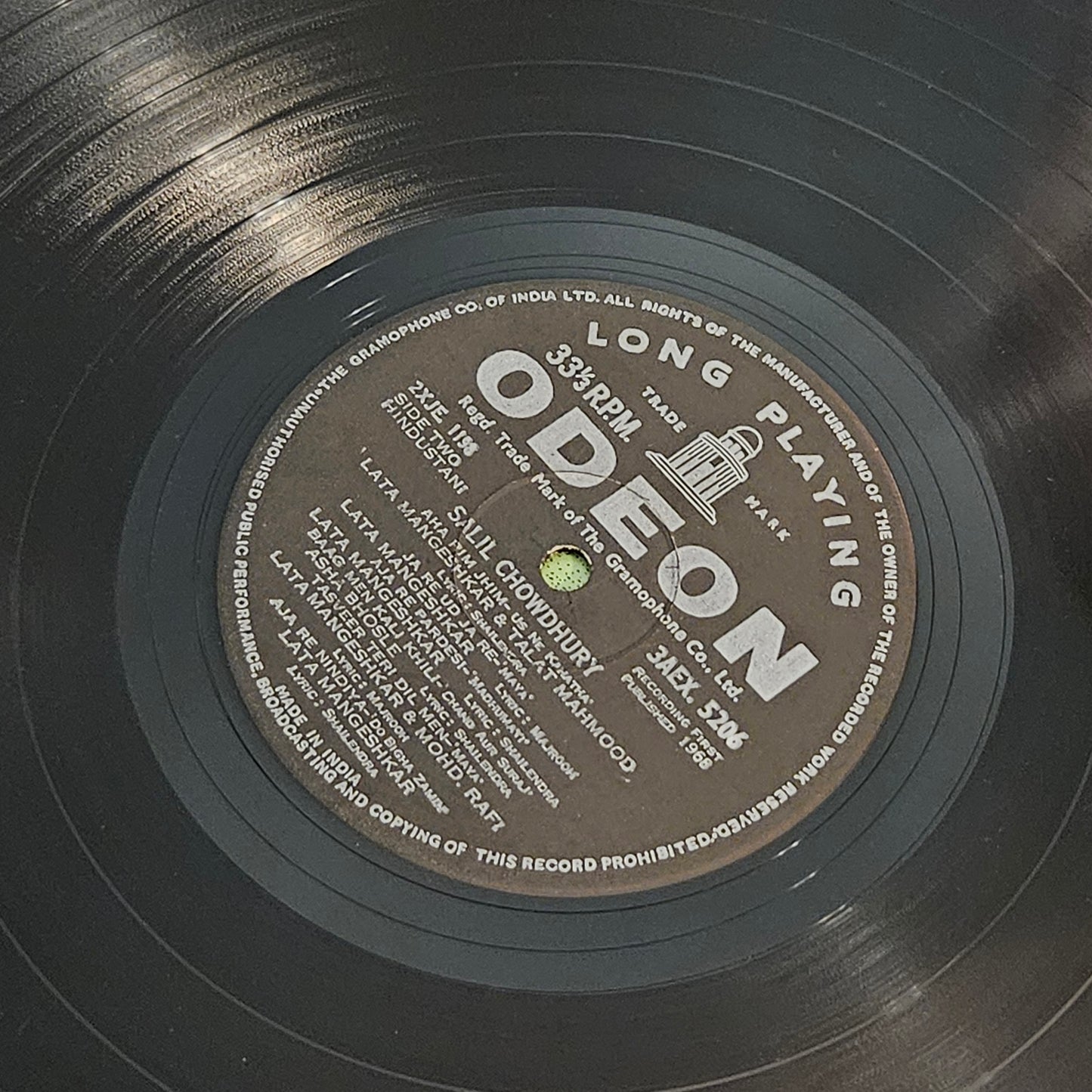 Salil chowdhury - His songs from hindi Films - odeon in excellent rare songs collection
