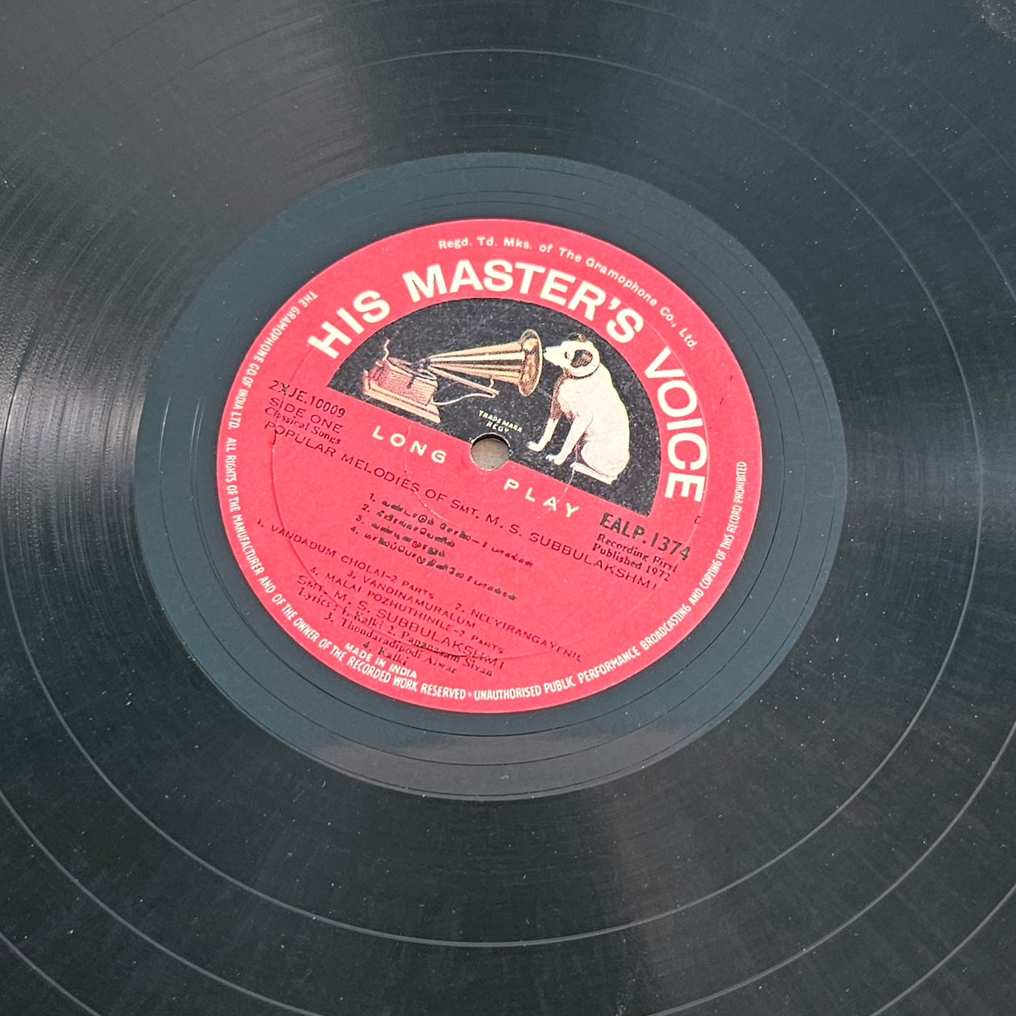 M S Subbulakshmi Popular Melodies In Near Mint