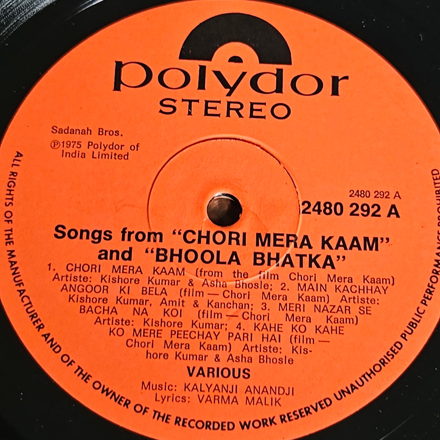 Chori Mera Kaam + Bhoola Bhatka - Kalyanji Anandji superhit In near mint pristine