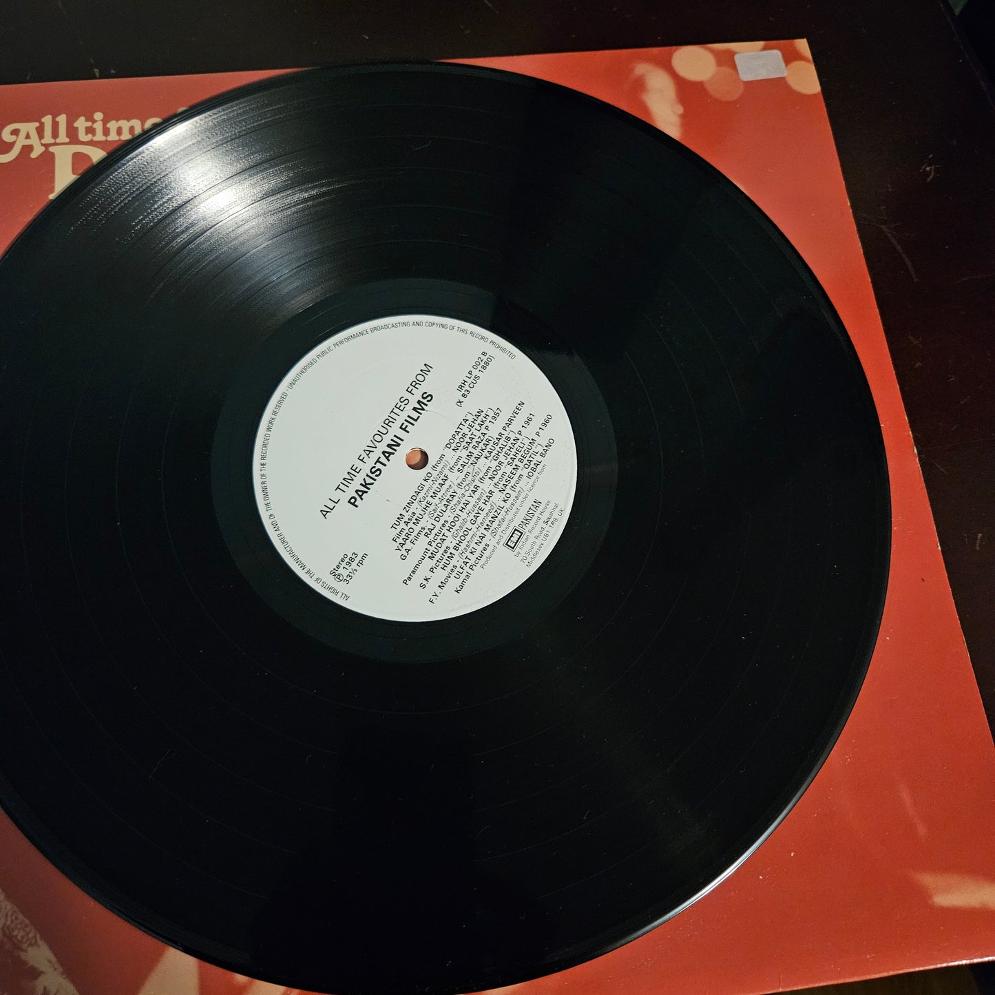 All Time Favourites from Pakistani Films - RARE Made in UK - Superb recording in excellent