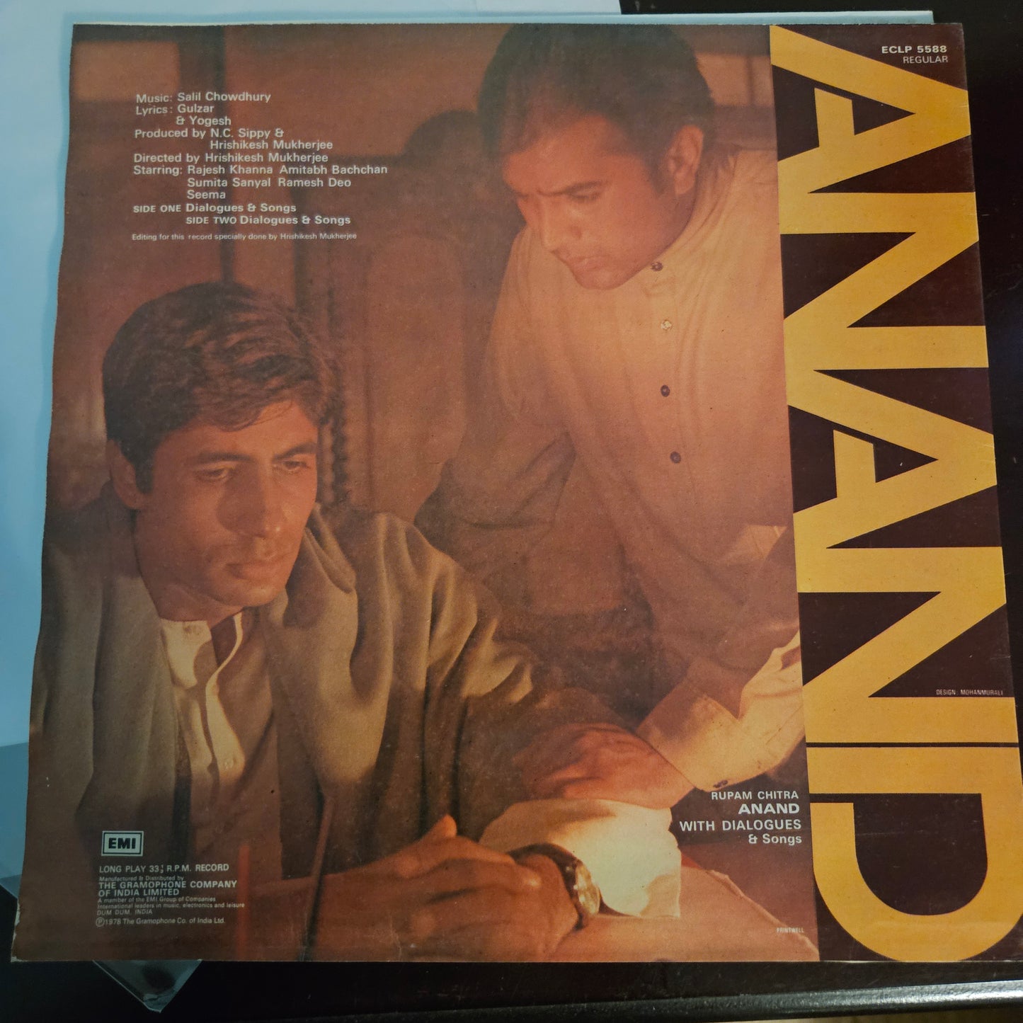 Anand Gulzar, Salil Chowdhury and Hrishida Bollywood eternal classic excellent to near mint