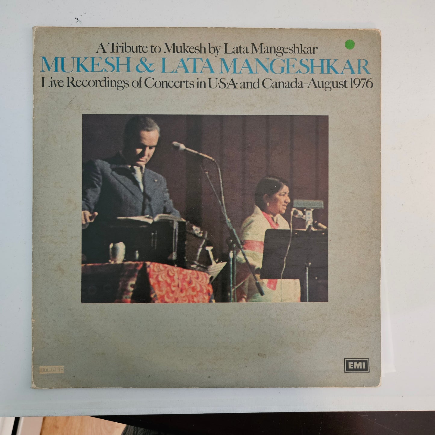 Mukesh and Lata Mangeshkar - A Tribute To Mukesh By Lata Mangeshkar (Live Recordings Of Concerts In USA And Canada-August 1976) in near mint